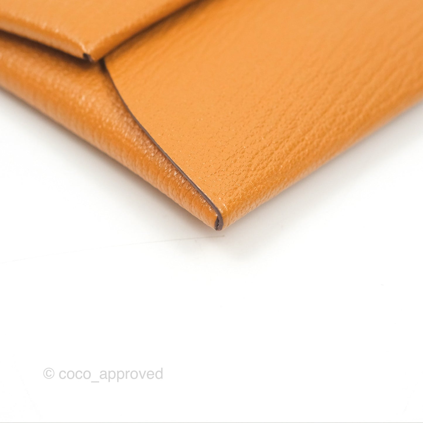 Hermès Bastia Coin Purse Caramel/ Mauve Sylvestre Chevre Mysore