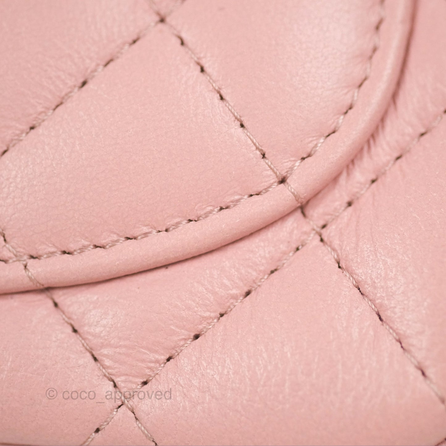 Chanel Quilted Mini Square Flap Pink Lambskin Gold Hardware