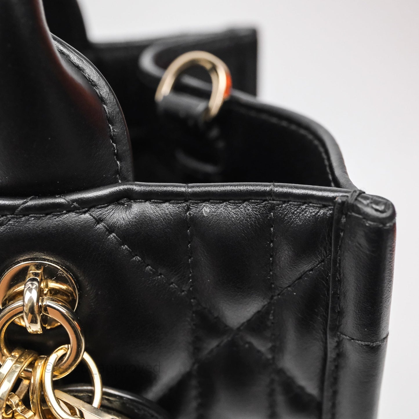 Christian Dior Small Dior Book Tote Black Macrocannage Calfskin Gold Hardware