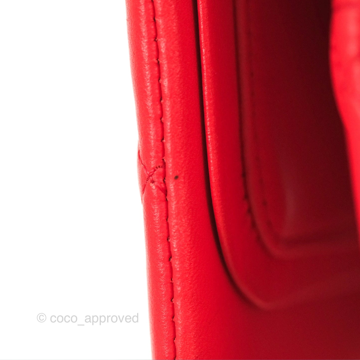 Chanel Classic M/L Medium Flap Quilted Red Lambskin Gold Hardware