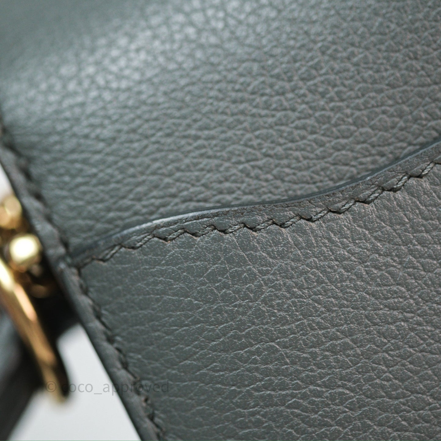 Hermès Roulis Mini 18 Vert Amancde 63 Evercolor Gold Hardware