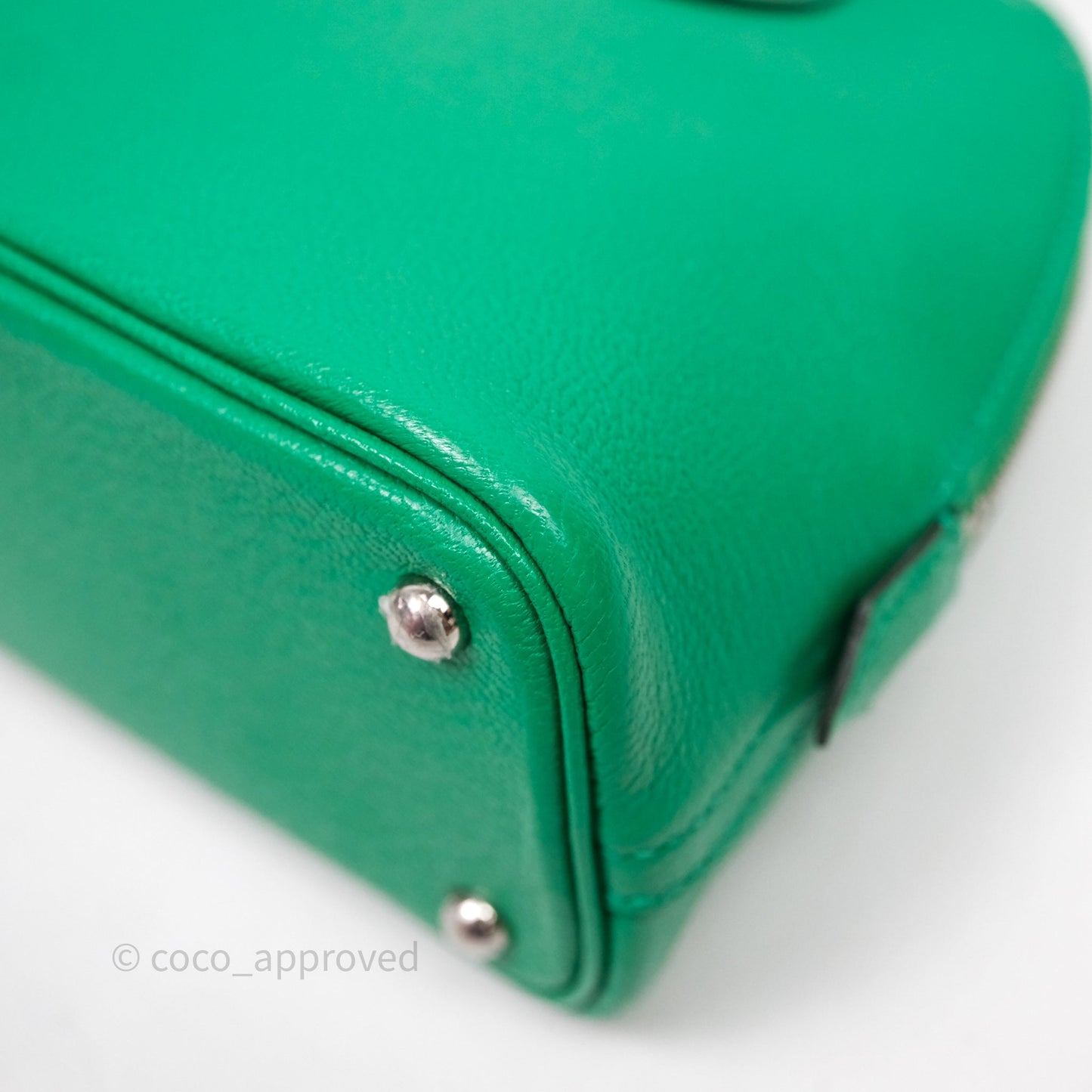 Hermès Bolide Mini 1923 Menthe 6W Chèvre Mysore Palladium Hardware