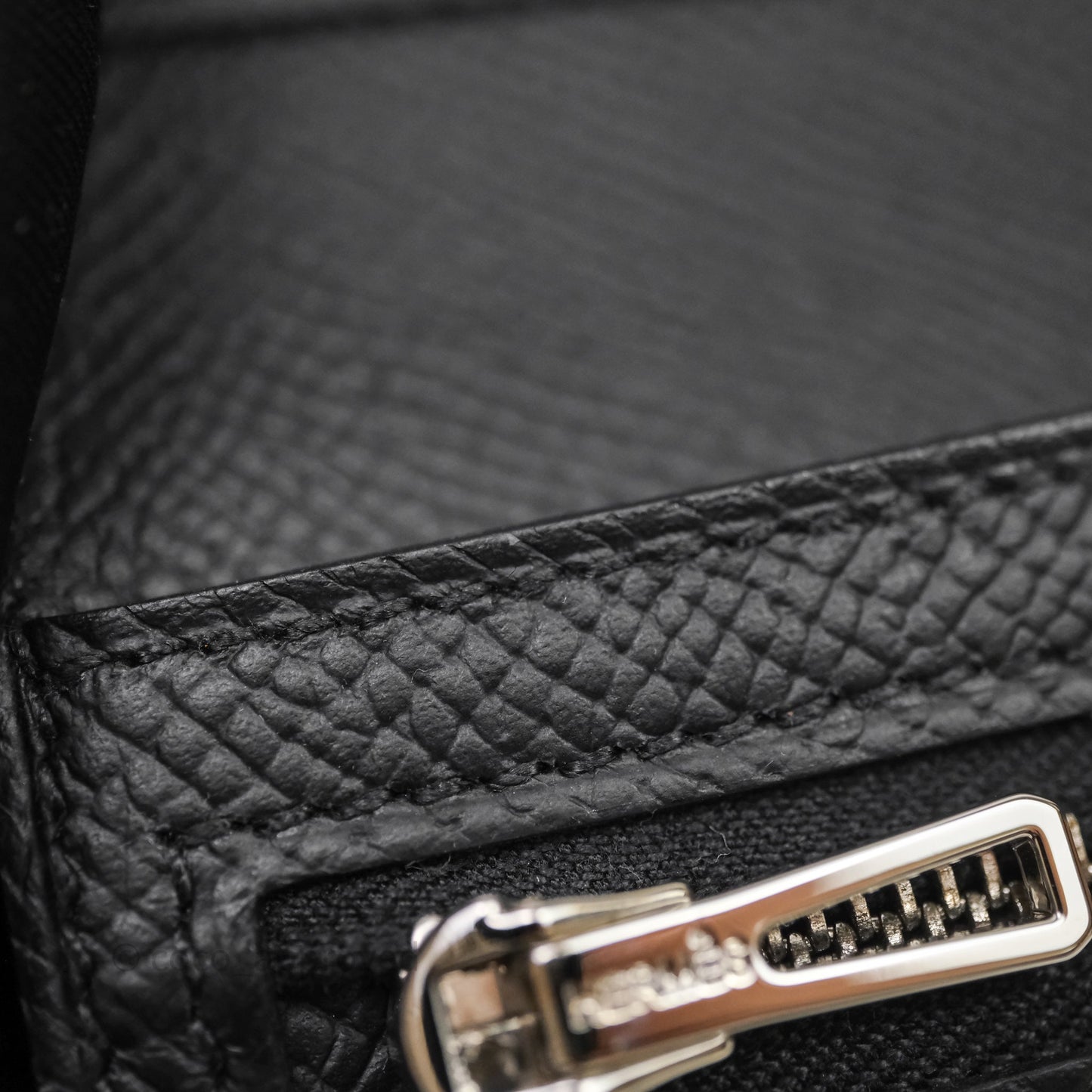 Hermès Bearn Compact Wallet Noir Epsom Palladium Hardware
