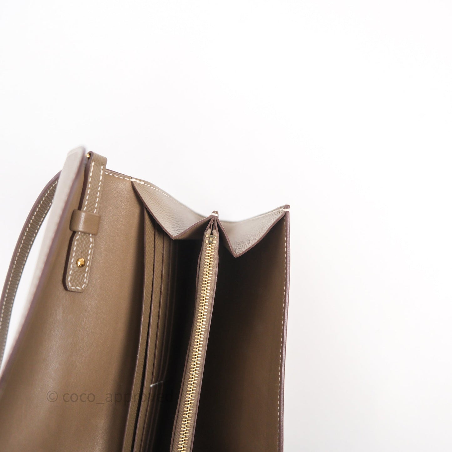 Hermès Constance To Go Wallet Etoupe 18 Epsom Gold Hardware