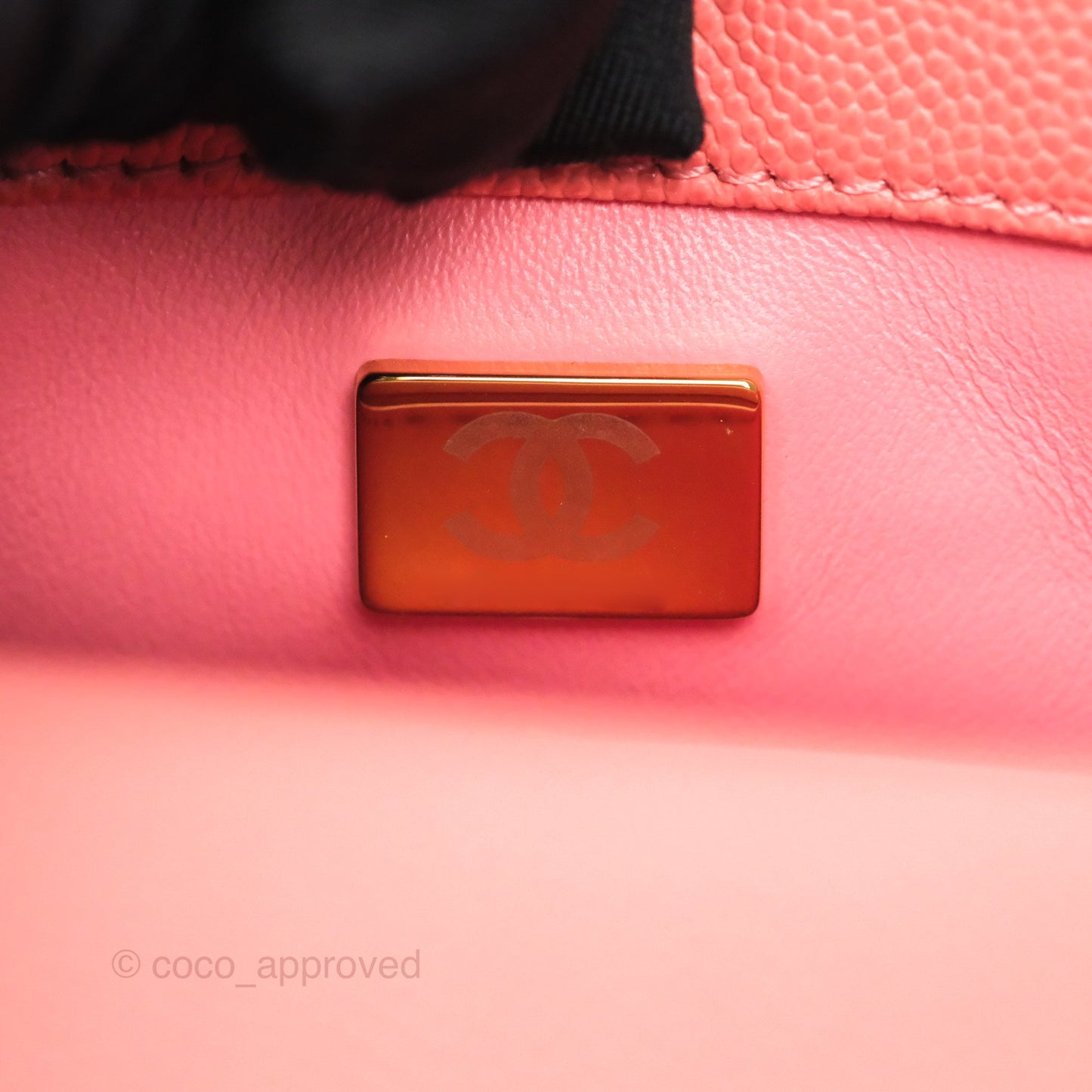 Chanel Mini Coco Handle Quilted Pink Caviar Gold Hardware