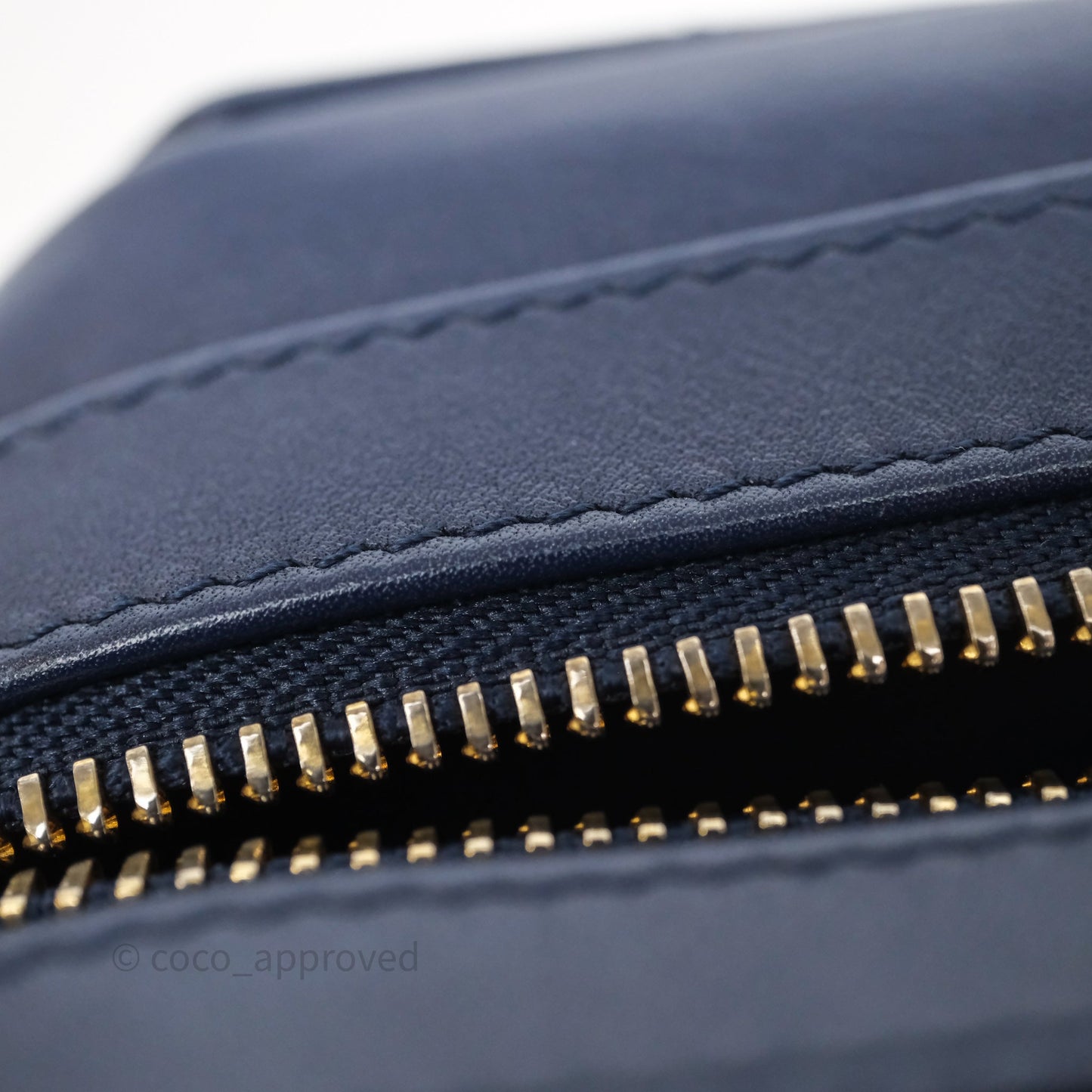 Chanel CC Octagon Camera Case Lambskin Navy Gold Hardware