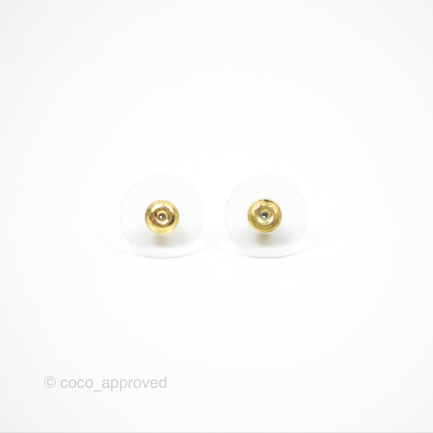 Chanel Double Crystal CC Earrings Silver & Gold Tone 21A