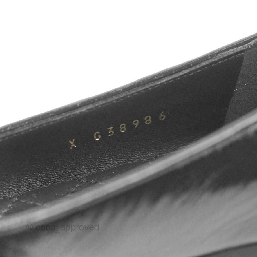 Chanel Ankle Pearl Flat Ballerinas Black Lambskin 23C Sizes 37