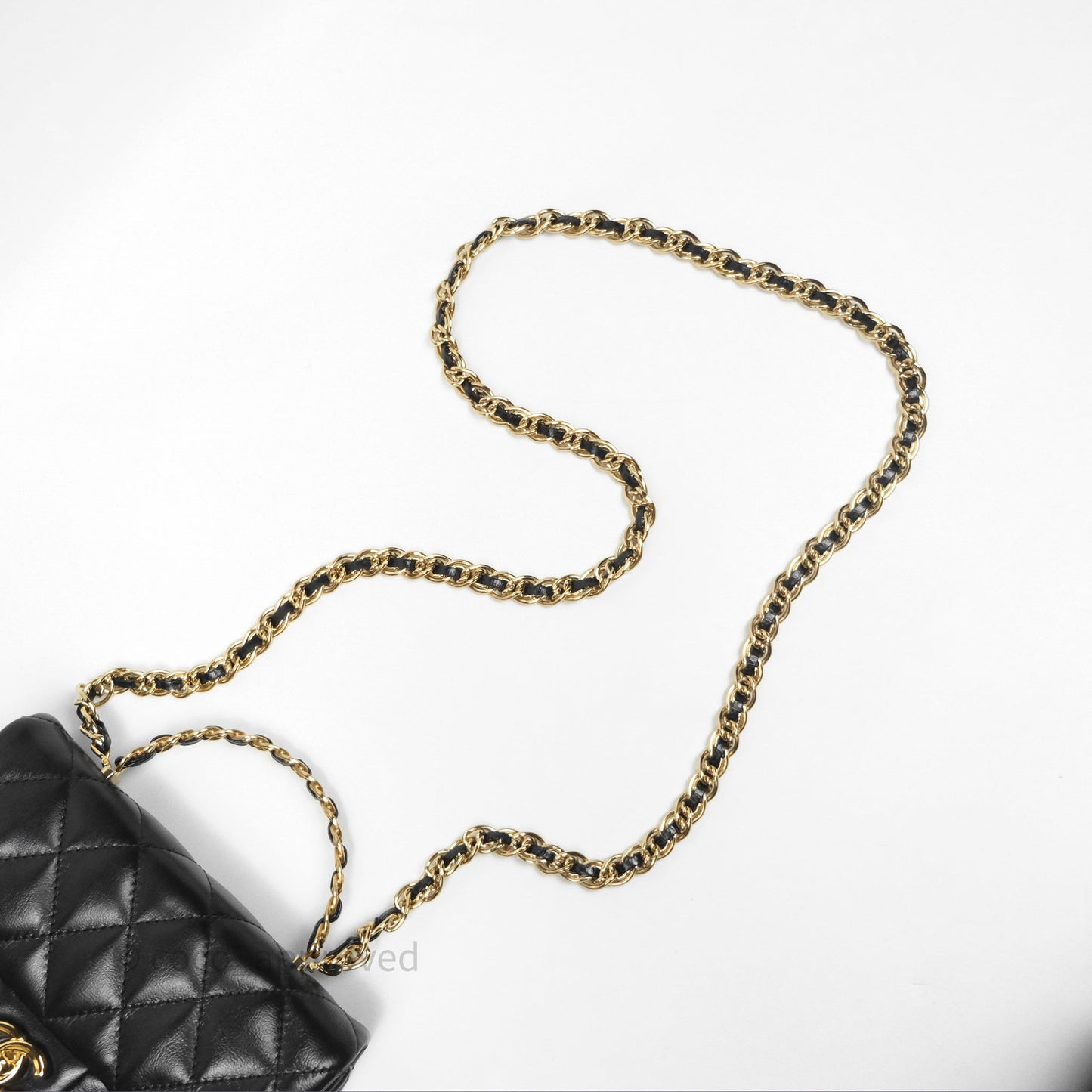 Chanel Top Handle Flap Bag Black Shiny Lambskin Gold Hardware 23S