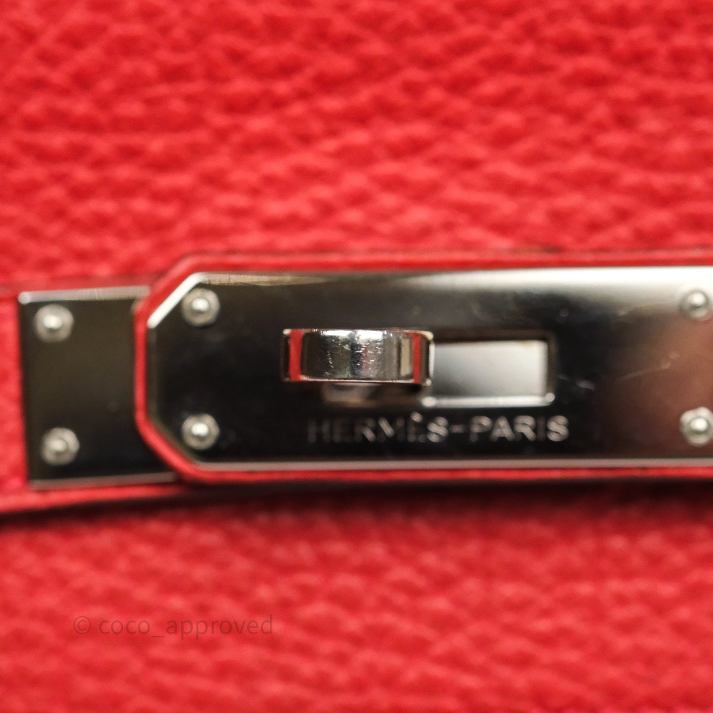 Hermès Kelly 35 Retourne Red Togo Palladium Hardware