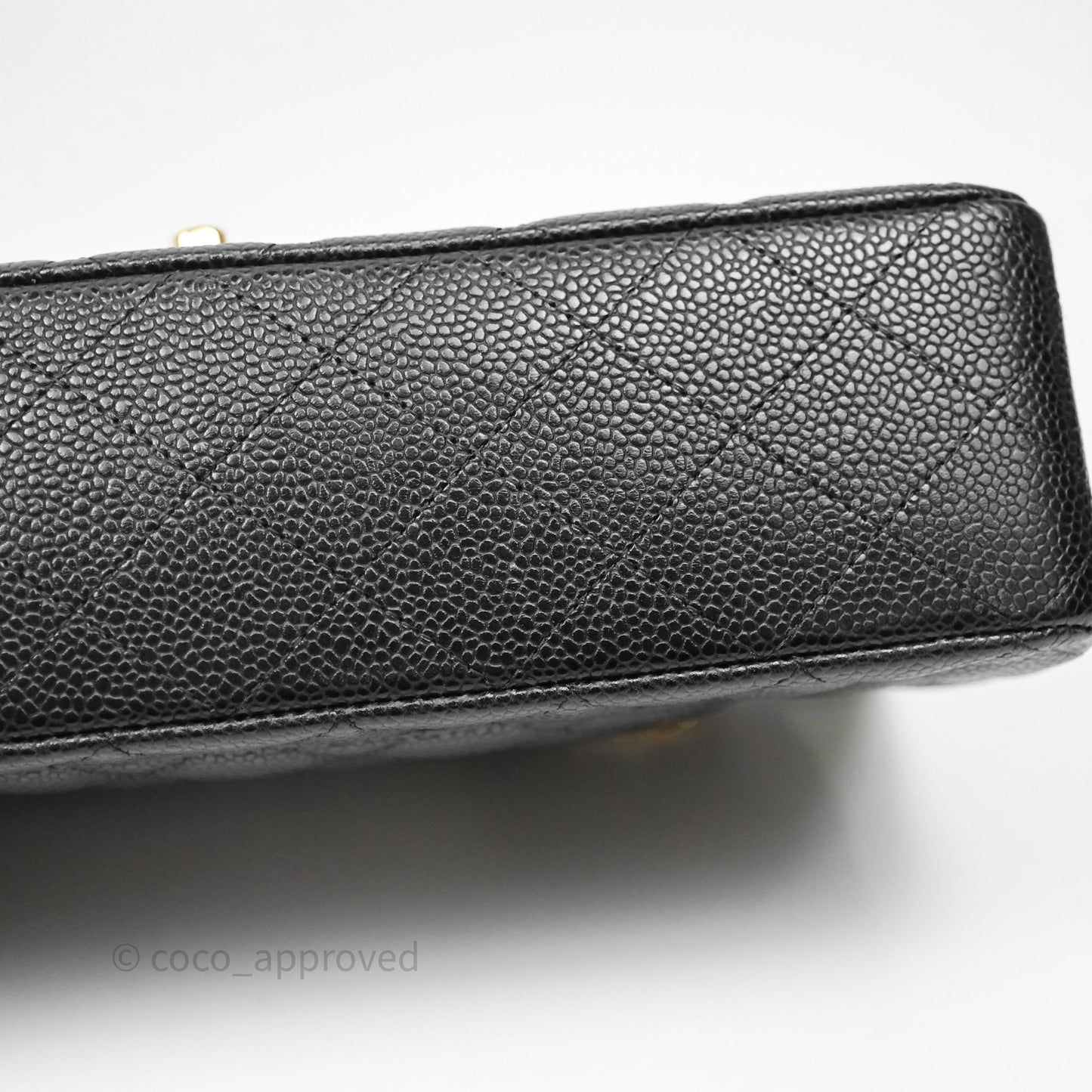 Chanel Classic Medium Flap Quilted Black Caviar Gold Hardware