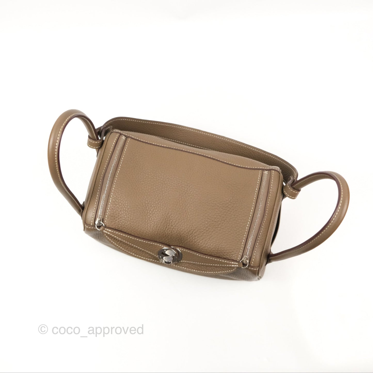 Hermès Lindy 26 Etoupe Clemence Palladium Hardware