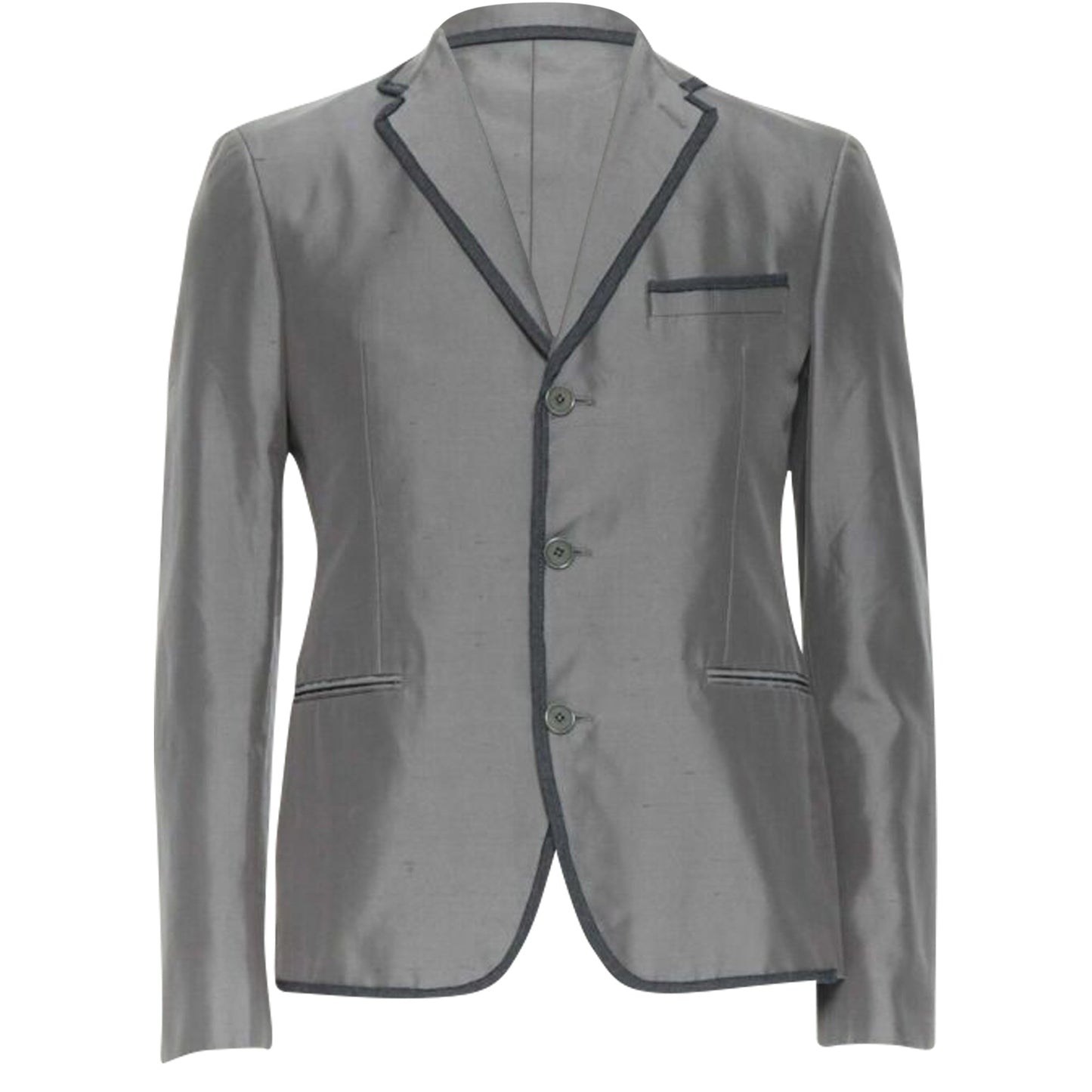 Luxury Bottega Veneta classic tailor cotton blazer jacket pipe trim
