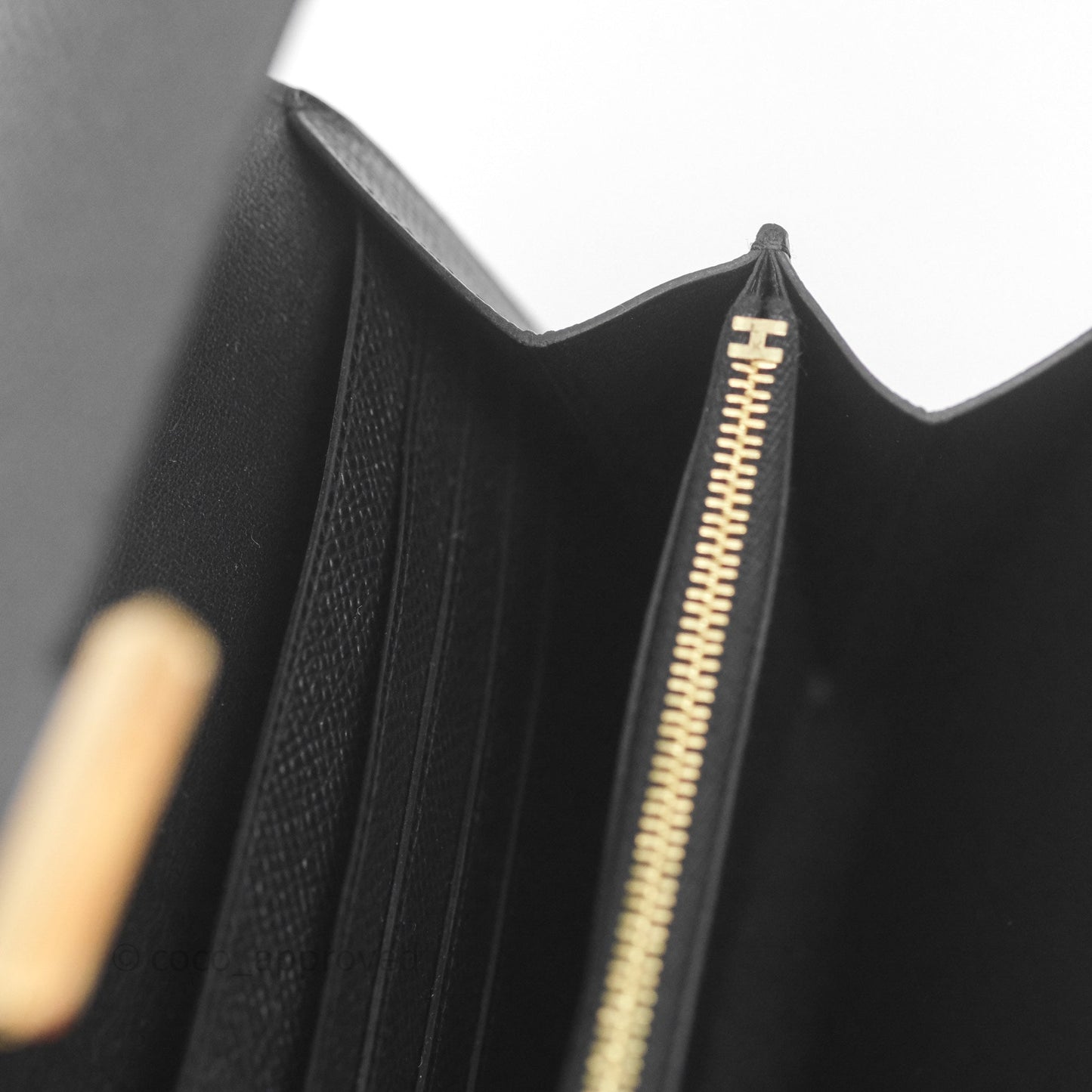 Hermès Constance Long To Go Wallet Black Noir 89 Epsom Gold Hardware