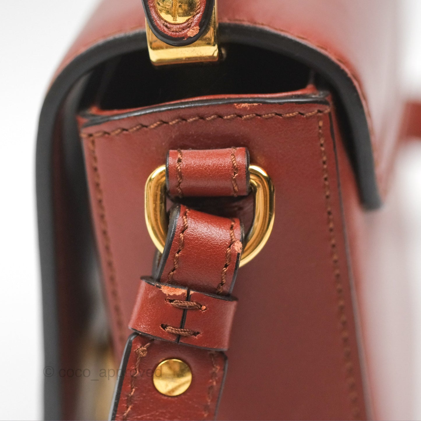 Chloé Mini C Bag Sepia Brown Shiny/Suede Calfskin