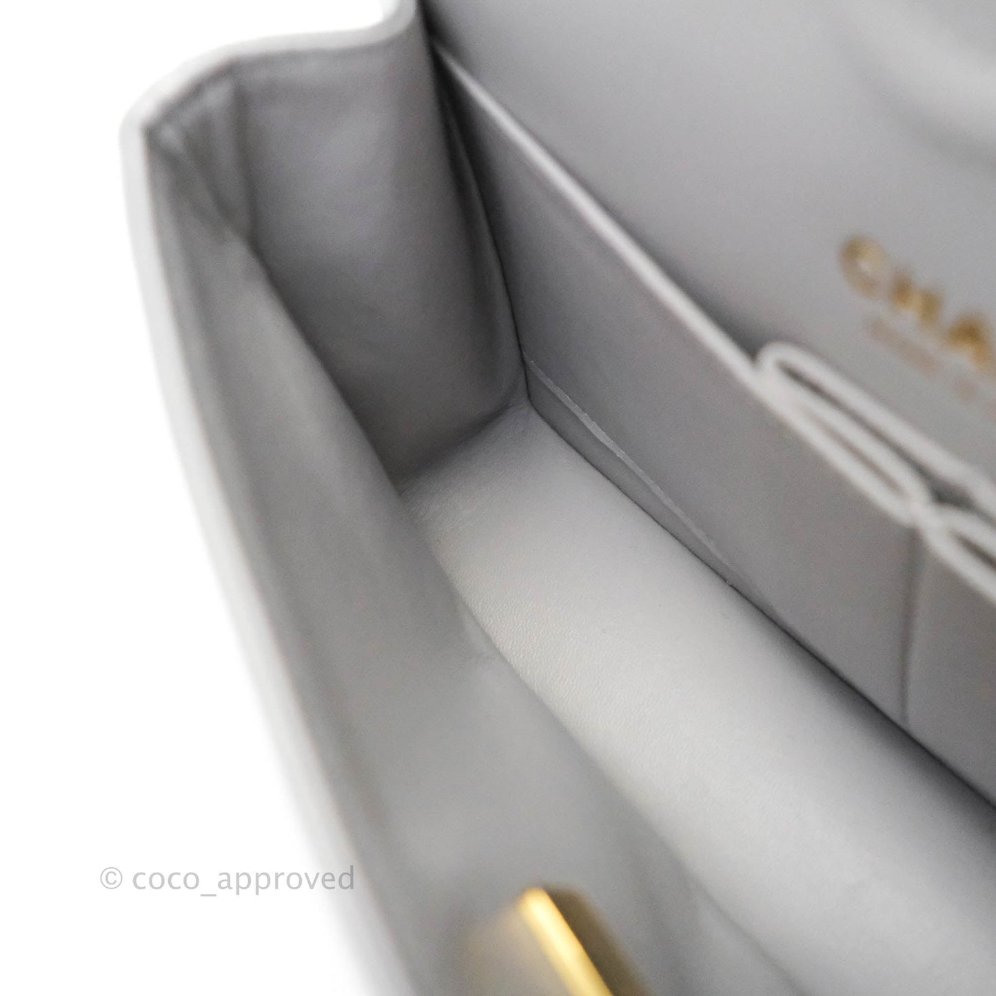 Chanel Classic Small S/M Flap Grey Caviar Gold Hardware