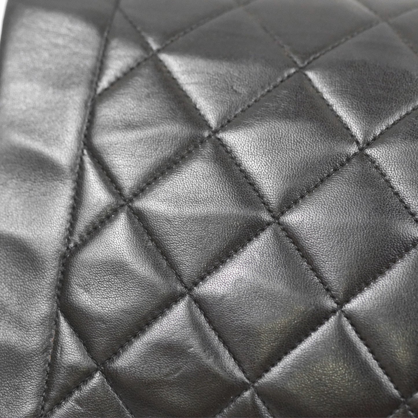 Chanel Vintage Quilted Medium Classic Diana Flap Bag Black Lambskin 24K Gold Hardware