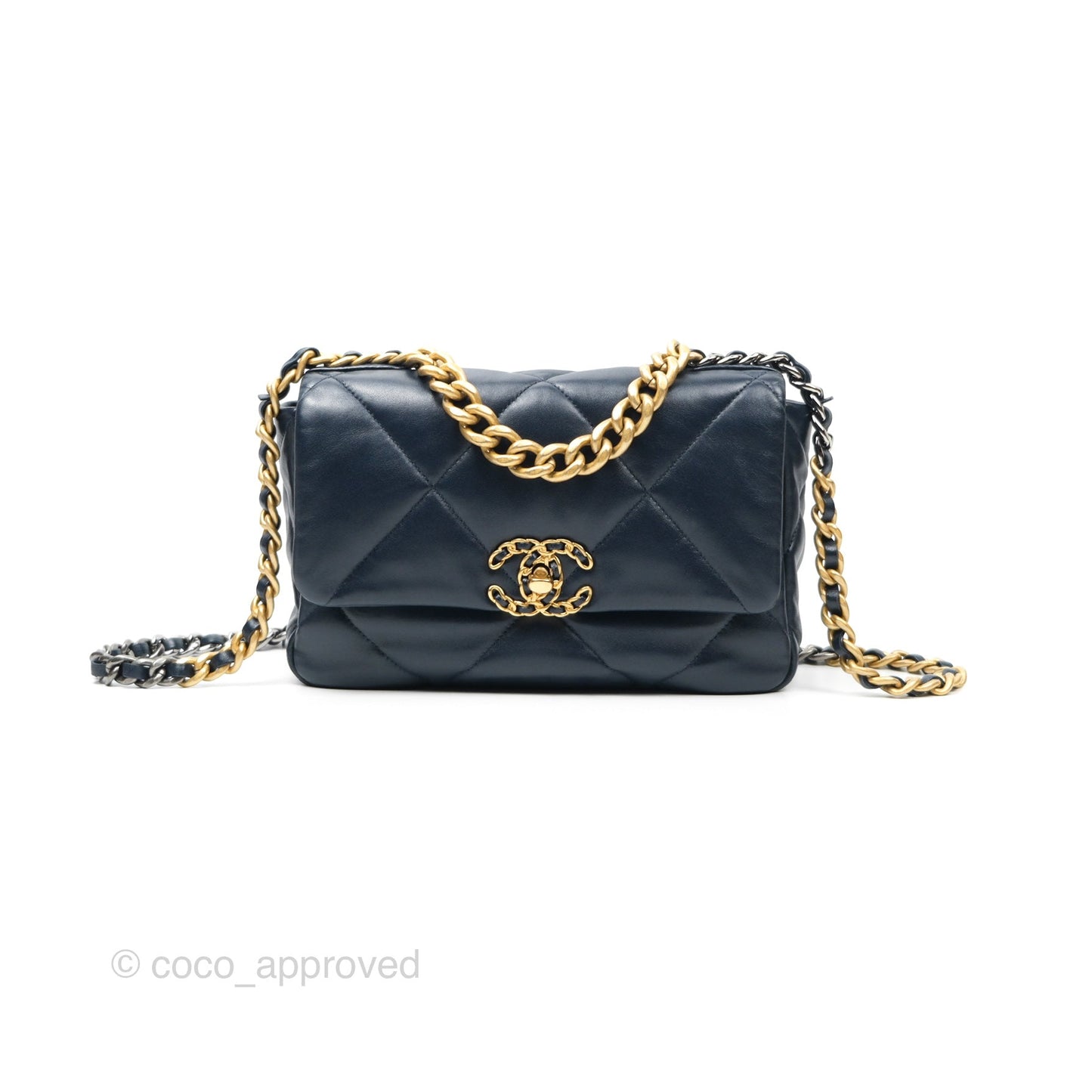 Chanel 19 Small Navy Mixed Hardware