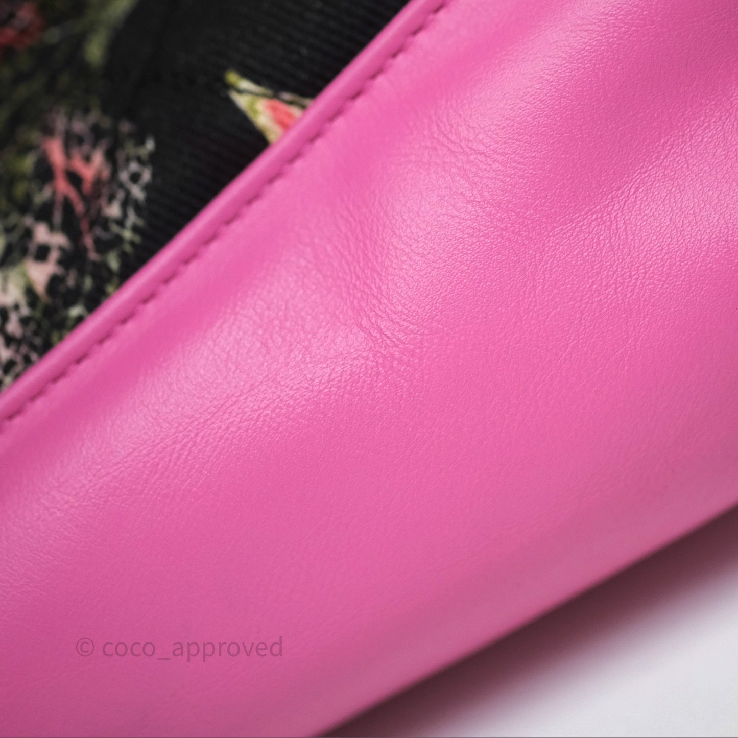 Chanel 31 Large Shopping Bag Leaves Printed Canvas/ Calfskin Pink