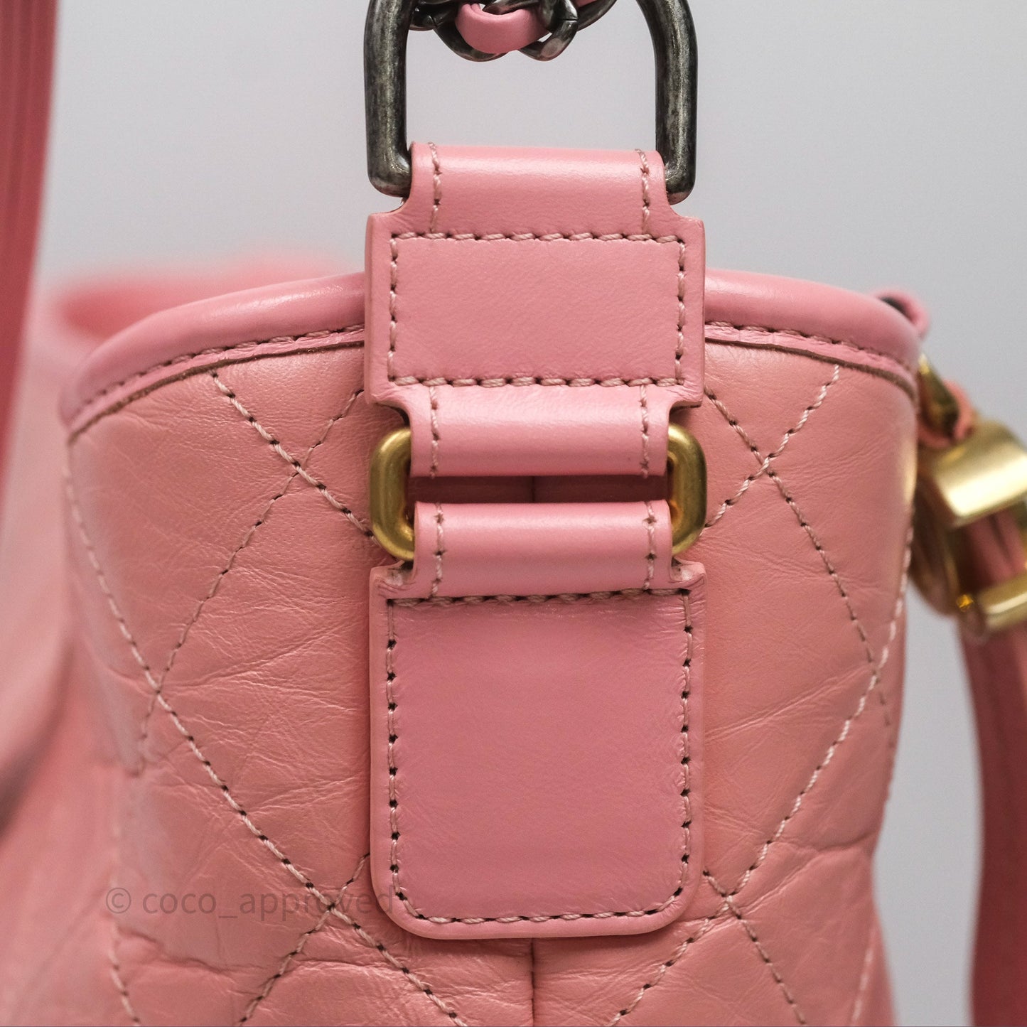 Chanel Large Gabrielle Hobo Pink Aged Calfskin Mixed Hardware 19S