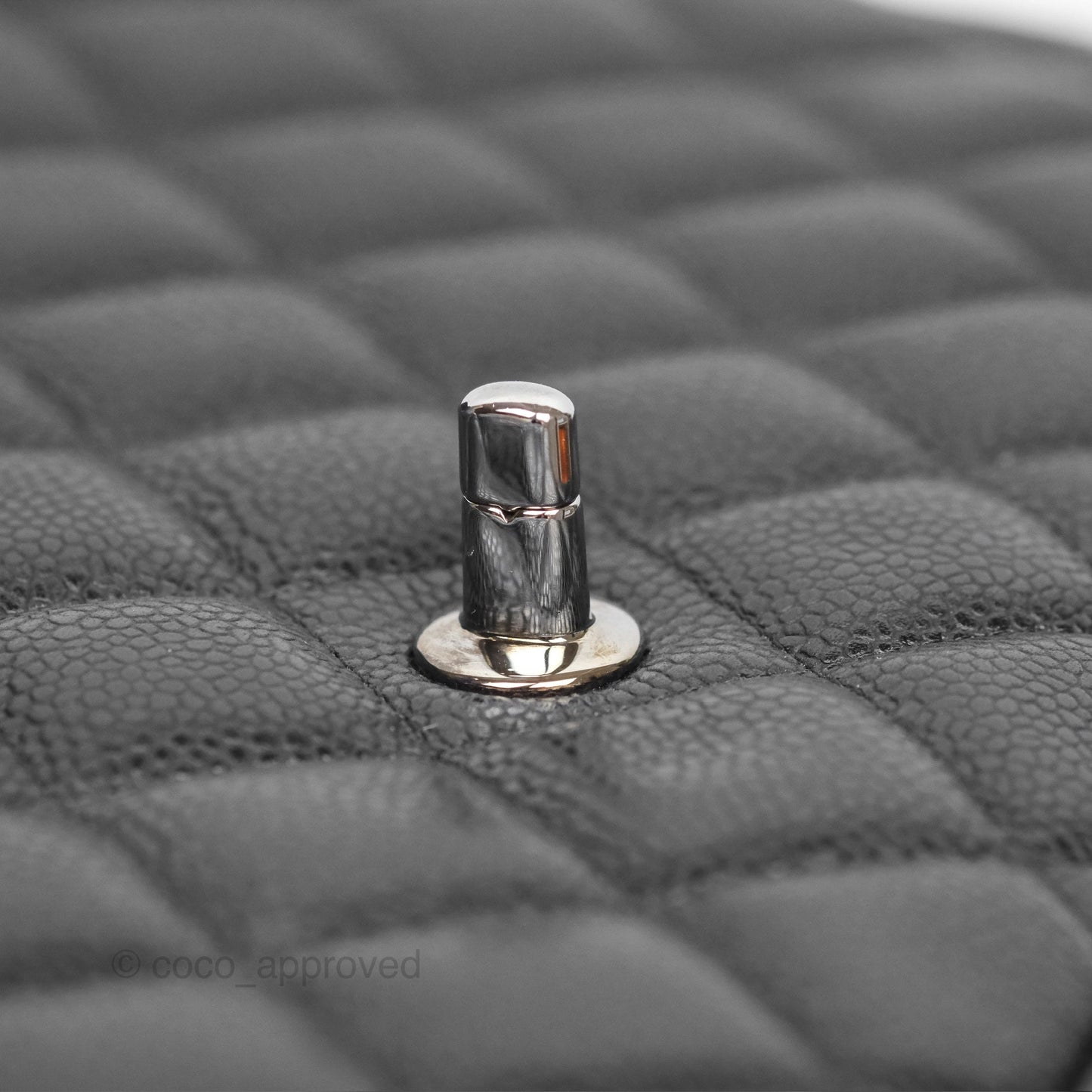 Chanel Maxi Single Flap Quilted Black Caviar Silver Hardware