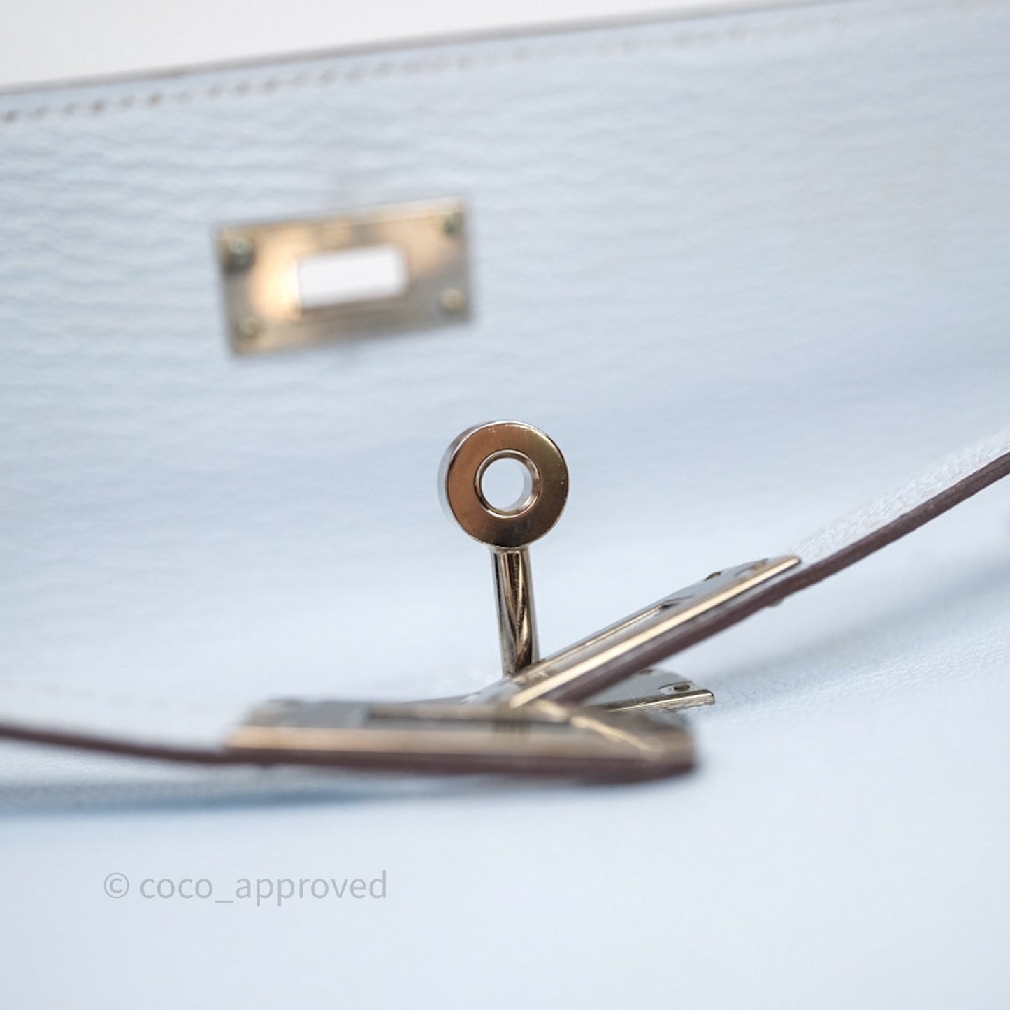 Hermès Kelly To Go Bleu Brume T0 Chèvre Mysore Palladium Hardware