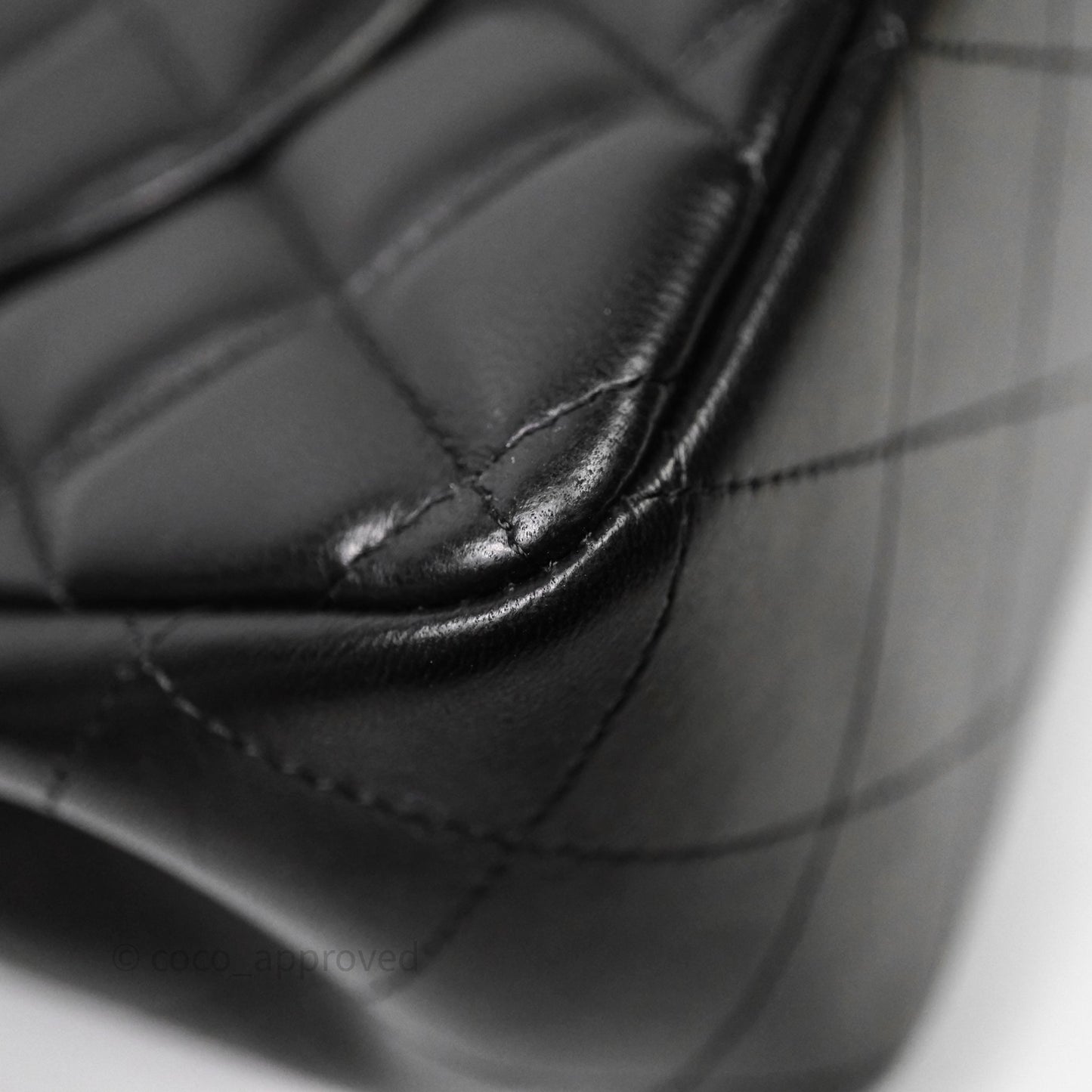 Chanel Jumbo Double Flap Quilted Black Lambskin Gold Hardware⁣⁣