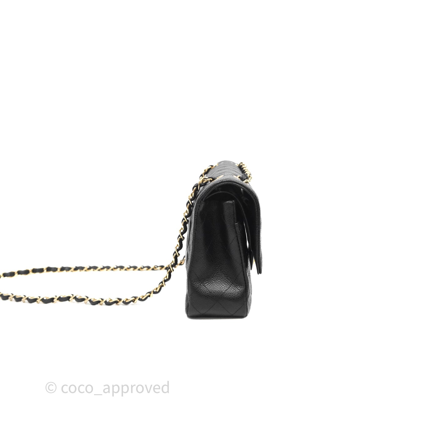 Chanel Classic Medium Flap Quilted Black Caviar Gold Hardware