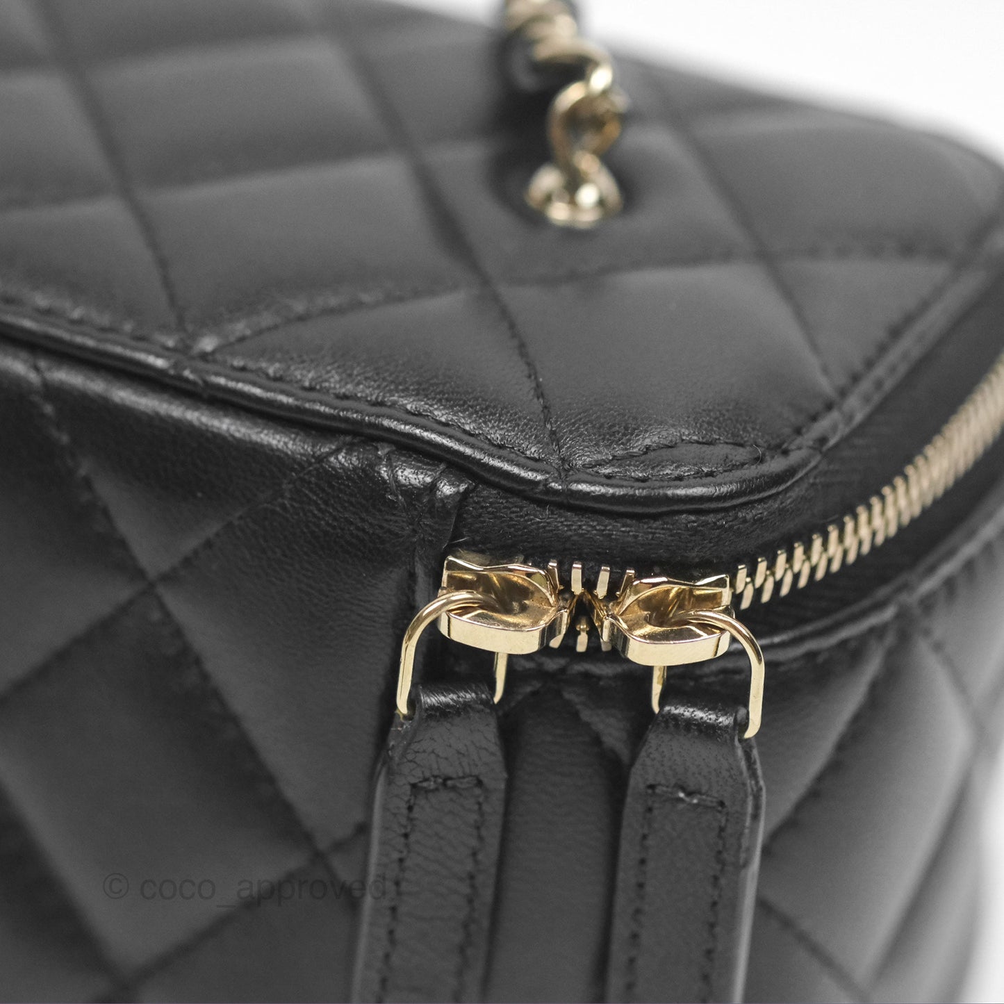 Chanel Ball Crush Vanity with Chain Black Lambskin Gold Hardware