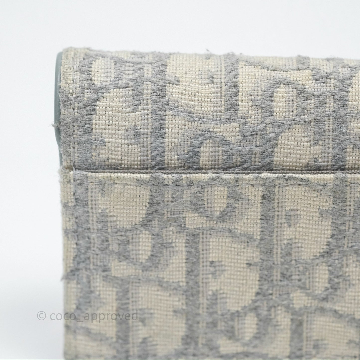 Christian Dior Saddle Bloom Card Holder Gray Dior Oblique Jacquard