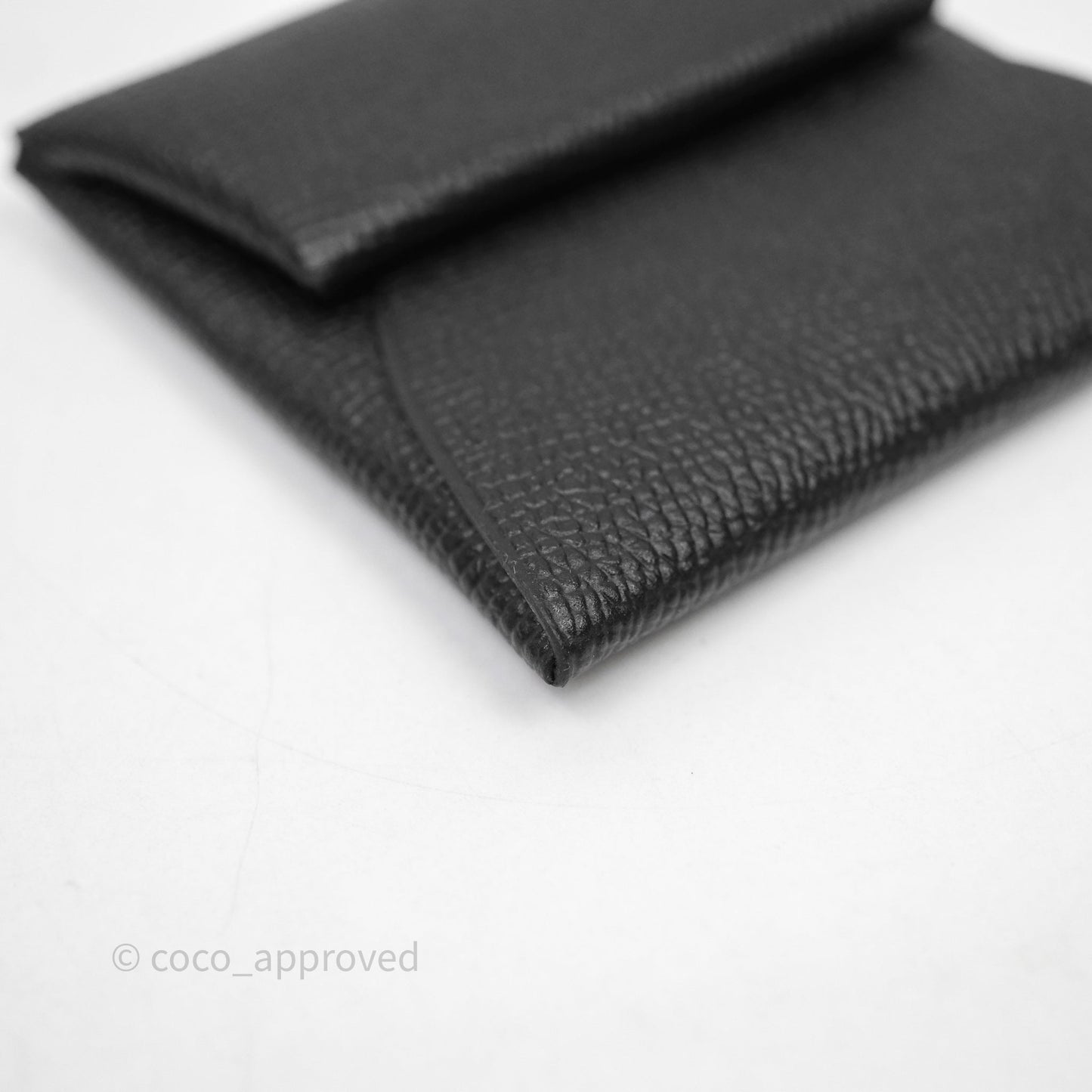 Hermes Bastia Change Purse Noir Epsom