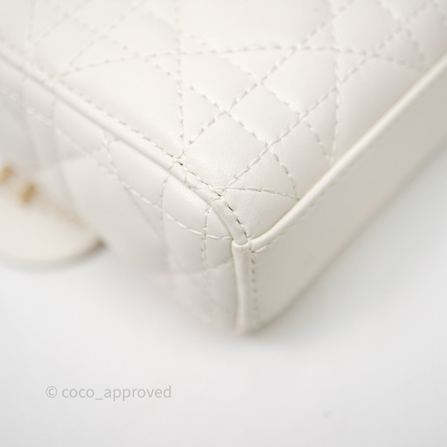Christian Dior Micro Lady D-Joy Bag Latte Cannage Lambskin Gold Hardware
