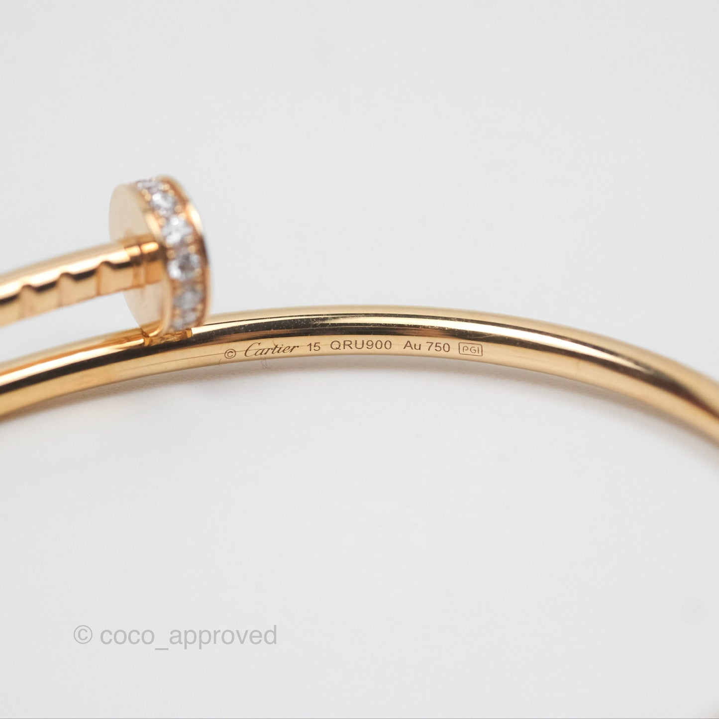 Cartier Small Juste Un Clou Bracelet 18K Pink Gold Diamond