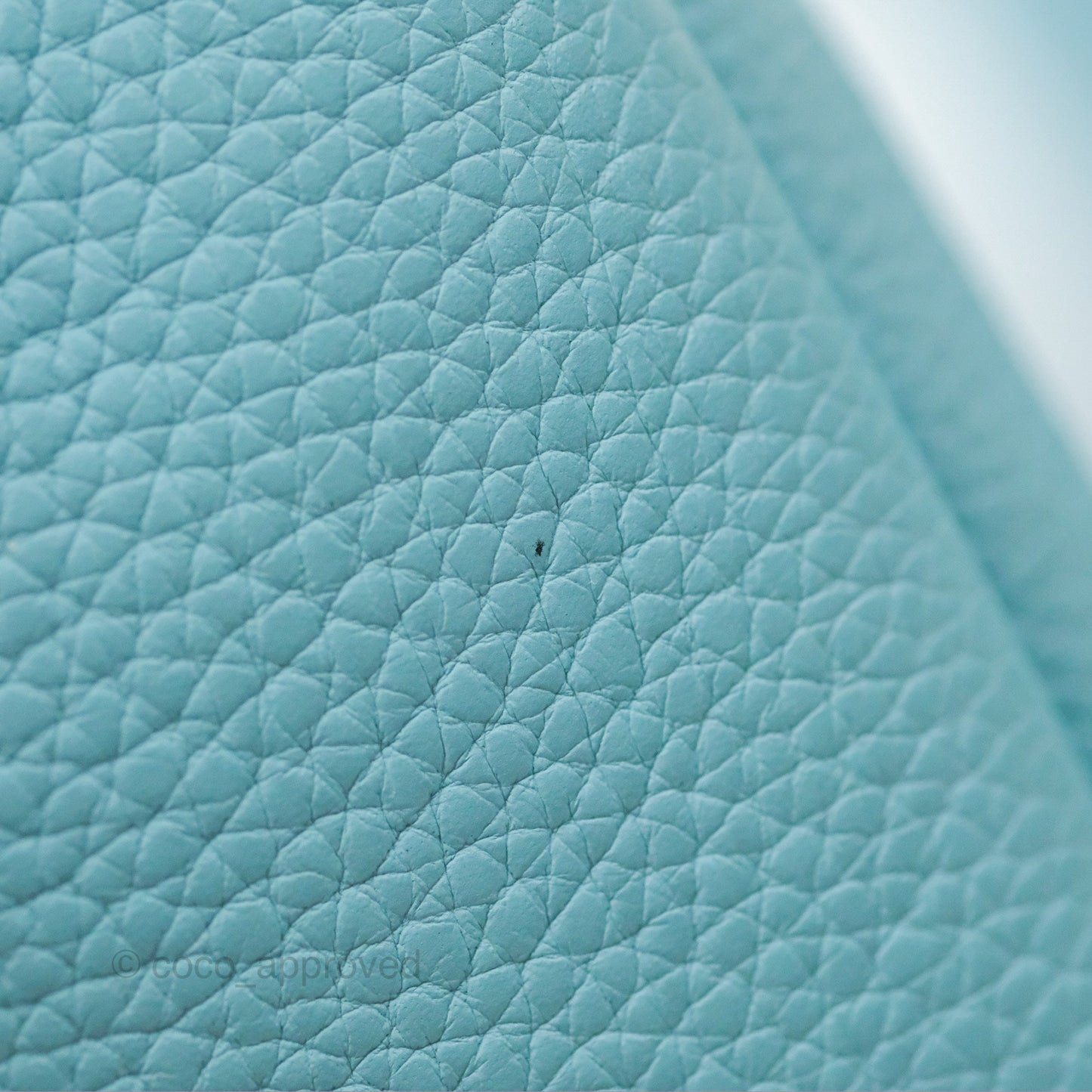 Hermès Lindy 30 Bleu Atoll Clemence Palladium Hardware