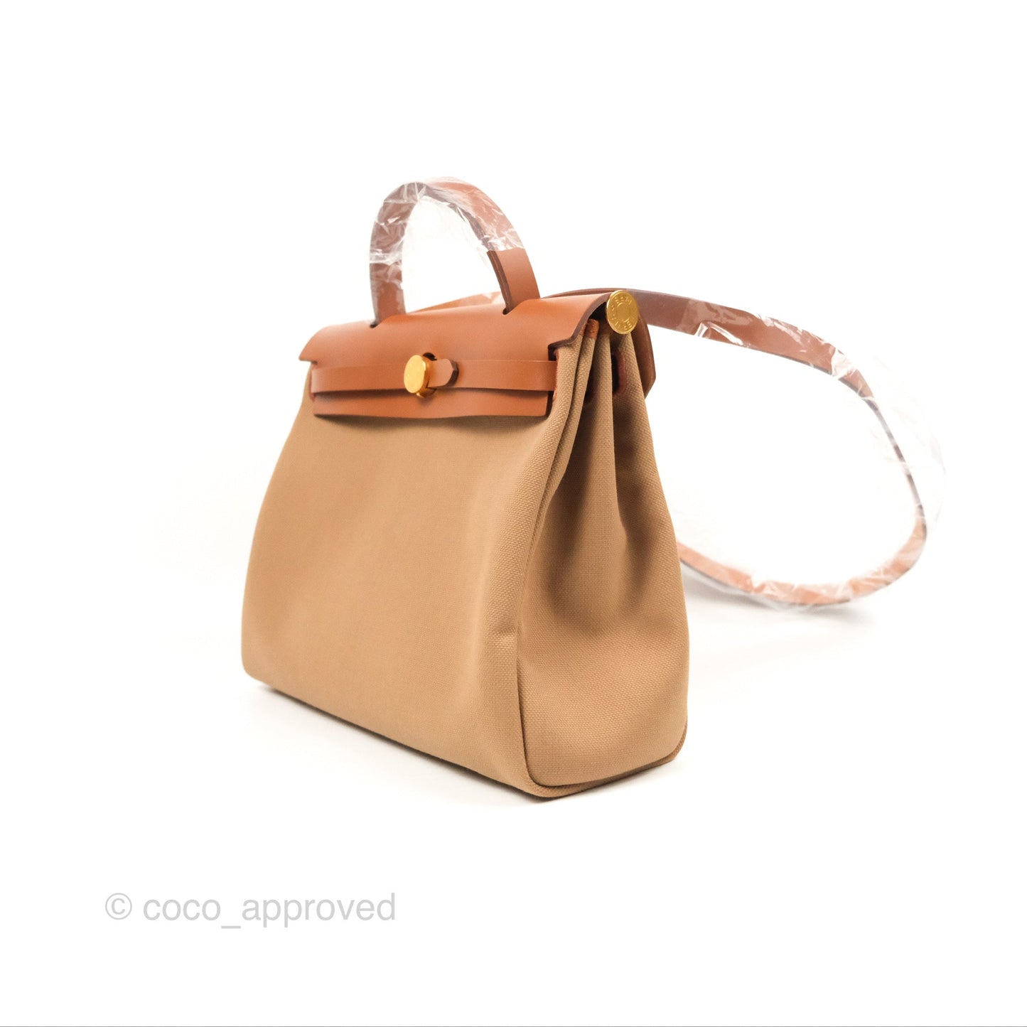 Hermès Herbag Zip Retourne 31 Chai 0M/Fauve 34 Canvas Gold Hardware