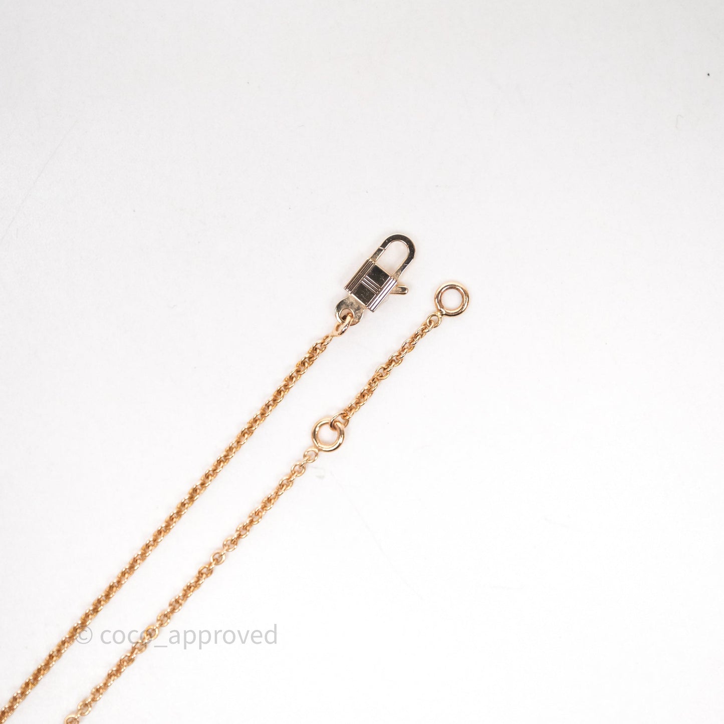 Hermès Kelly Amulettes Pink Diamonds Pendant Necklace Rose Gold
