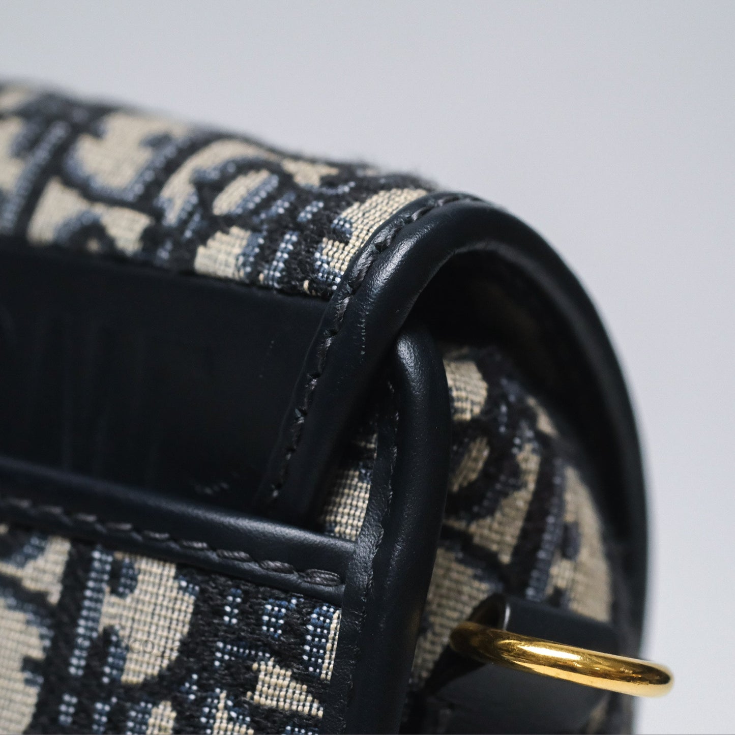 Christian Dior Medium Bobby Bag Blue Oblique Jacquard Canvas