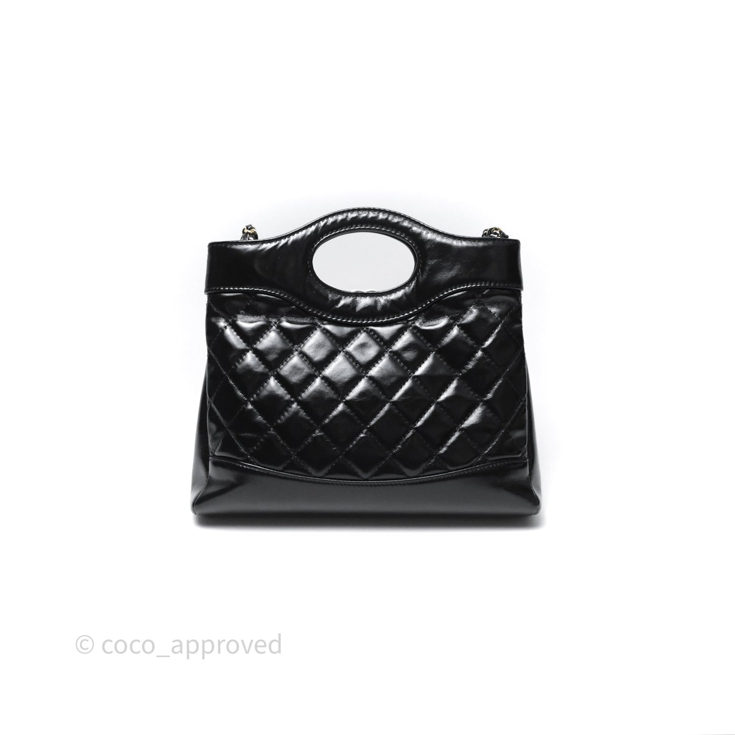 Chanel 31 Mini Black Shiny Lambskin Gold Hardware