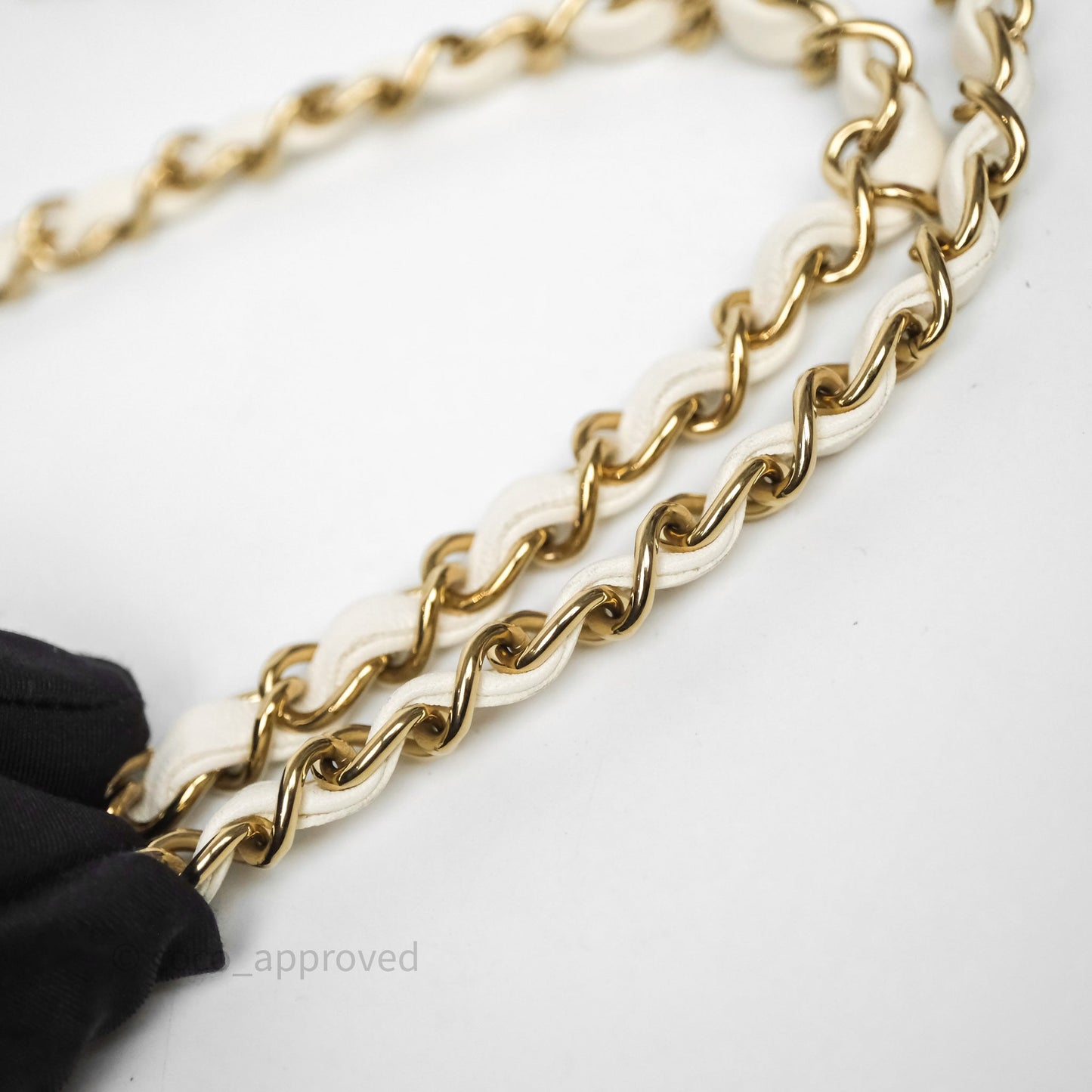 Chanel Quilted Mini Square White Lambskin Gold Hardware