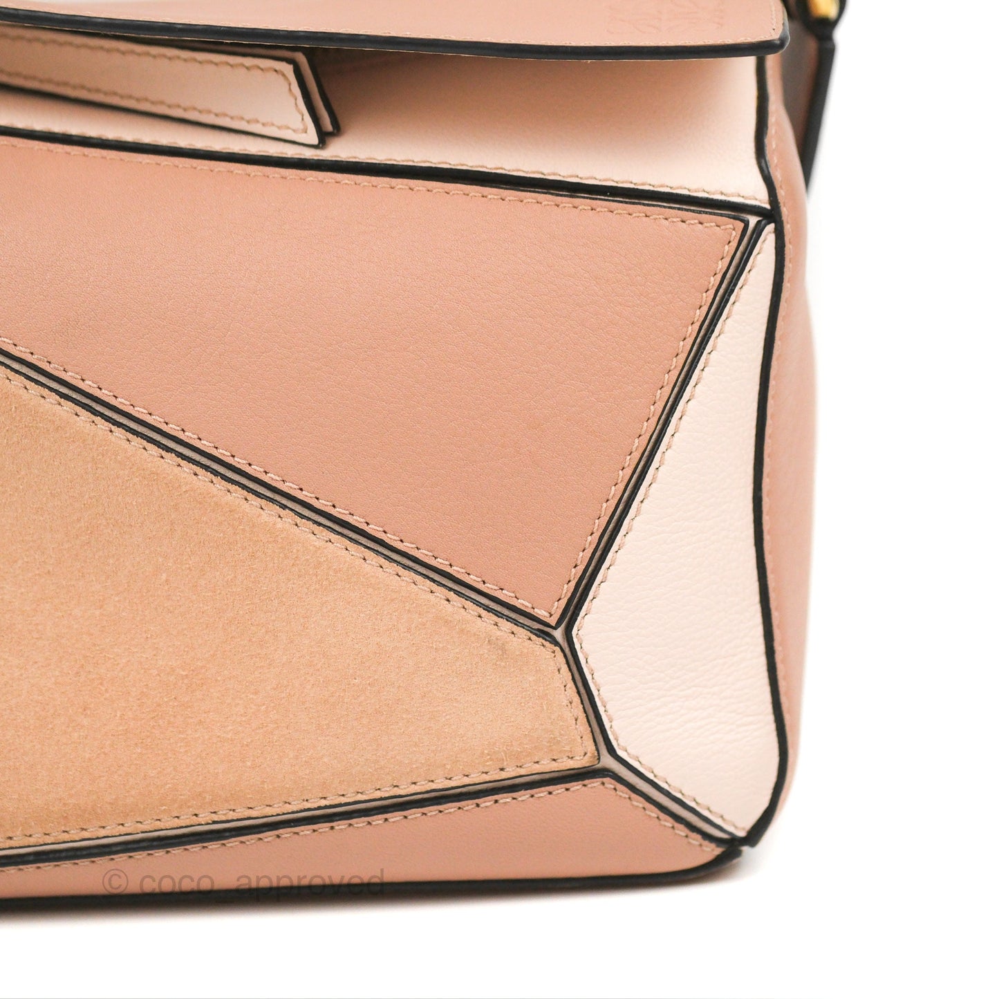 Loewe Small Puzzle Bag Blush Suede Calfskin