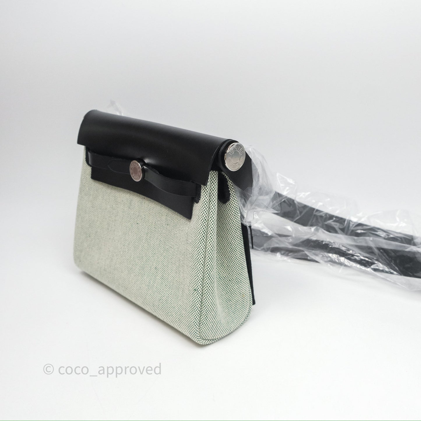 Hermès Herbag Zip 20 MinI Vert Moyen 65 Noir 89 Palladium Hardware