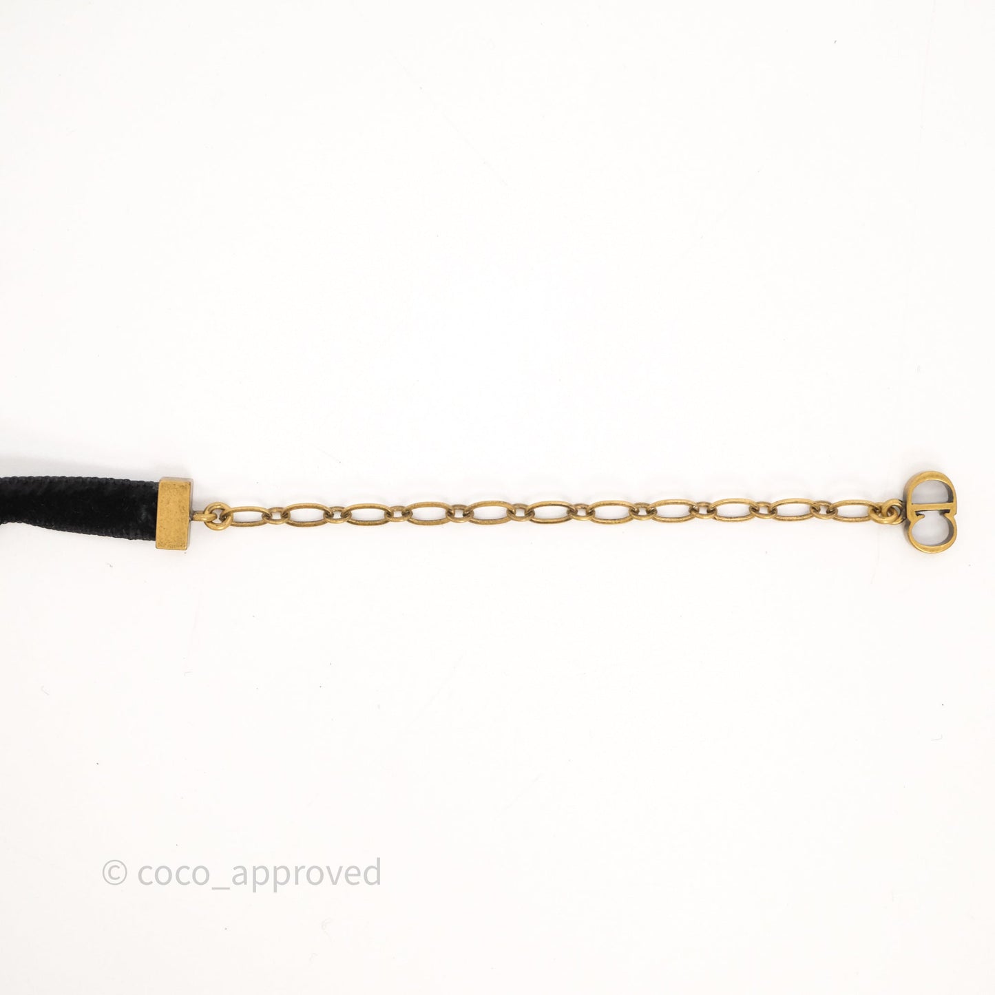 Christian Dior Pearl Logo Choker Black