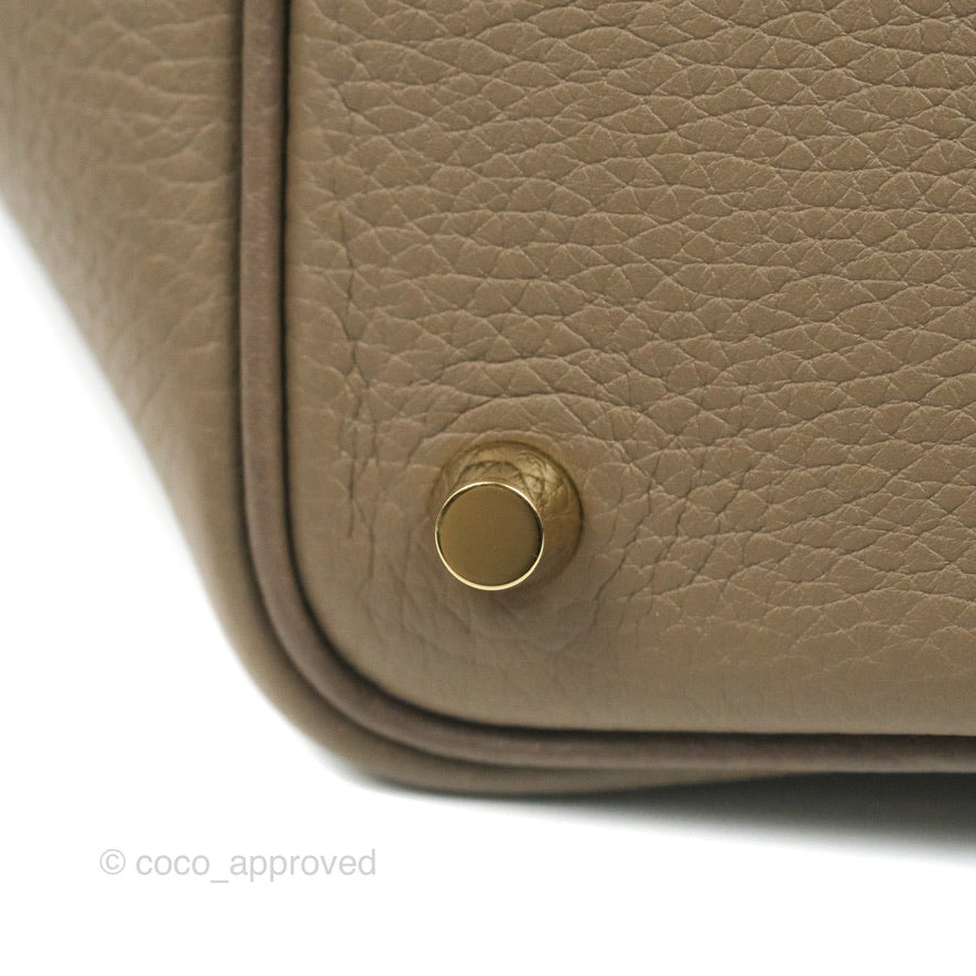 Hermès Picotin Lock 18 Etoupe Clemence Gold Hardware