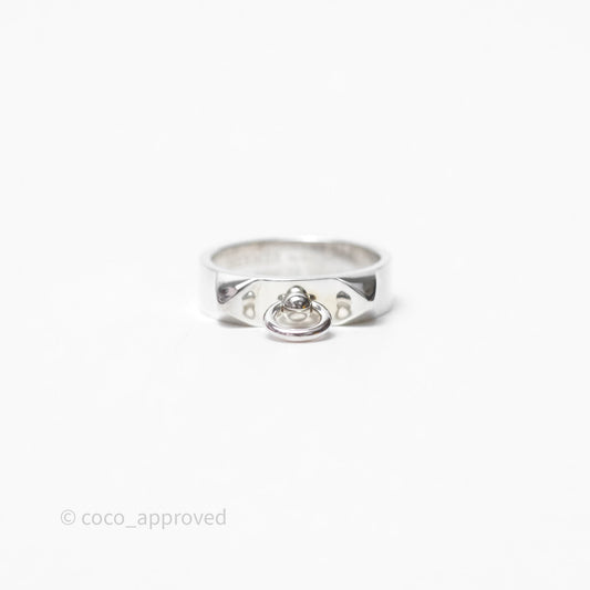 Hermes Collier de Chien Ring PM Sterling Silver Size 53