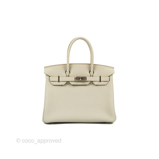 Hermes Birkin 30 Retourne Gris Perle 80 Togo Palladium Hardware