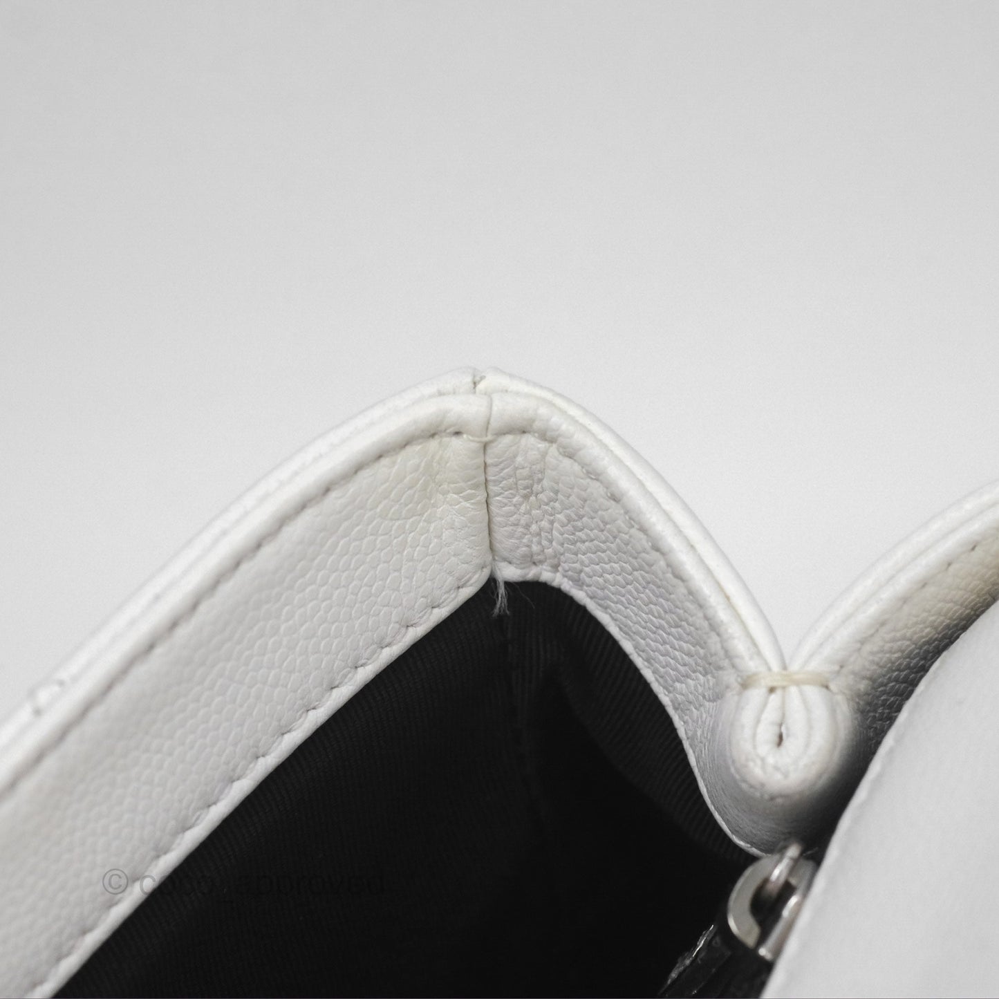 Chanel Quilted My Everything Medium Flap Bag White Caviar Incognito Hardware