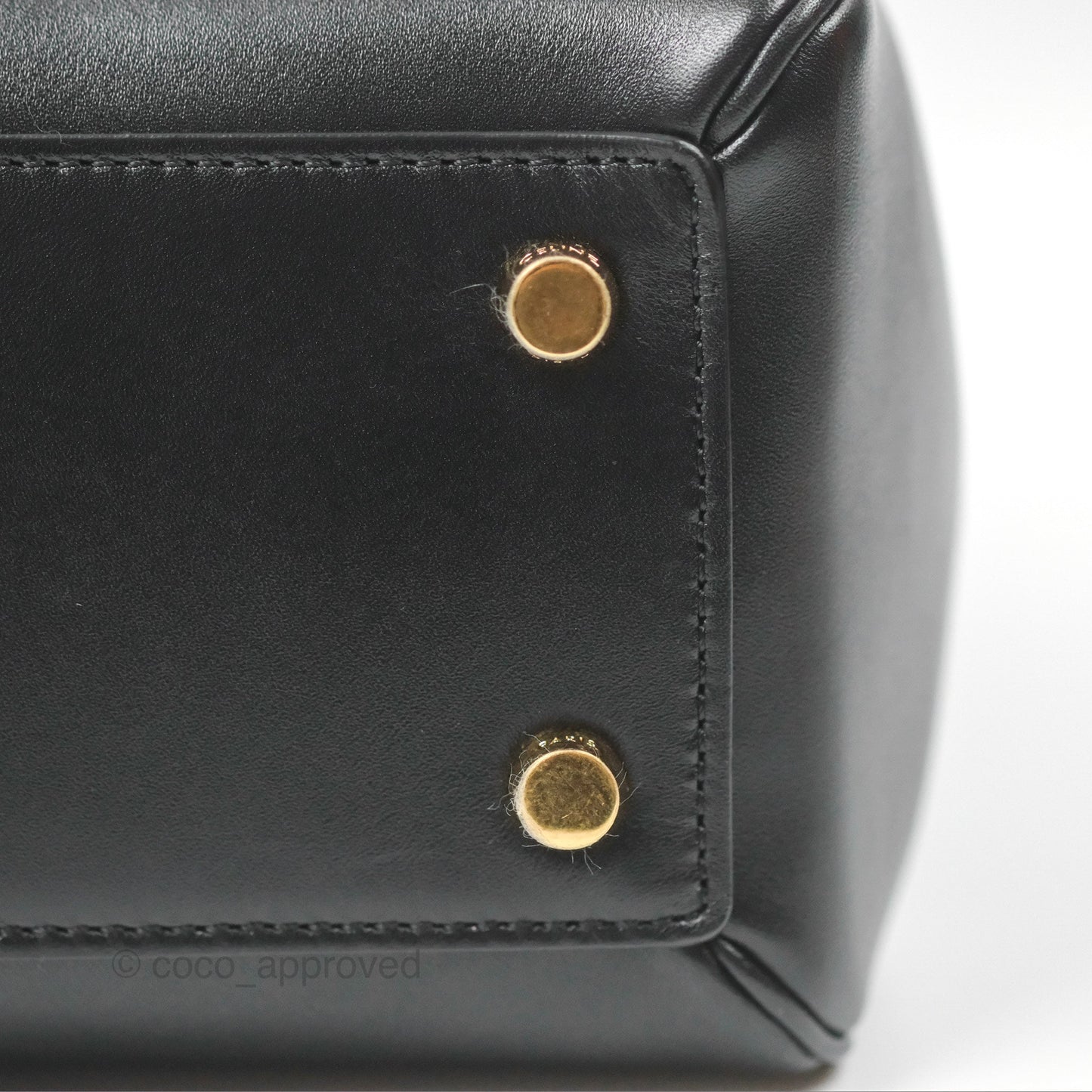 Celine Small 16 Bag Black Satinated Calfskin