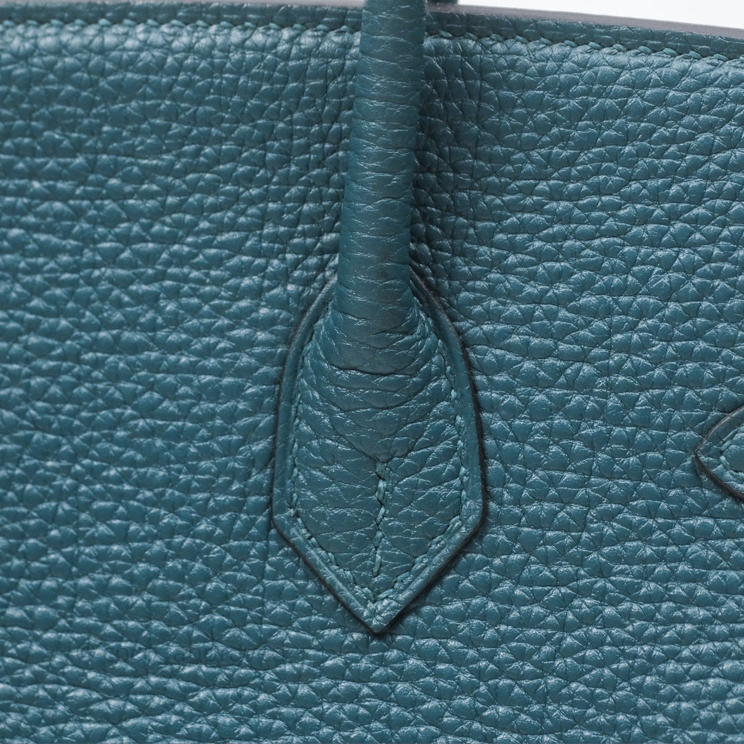 Hermès Birkin 25 Retourne Vert Bosphore W0 / Bleu Océan Z7 Togo Palladium Hardware