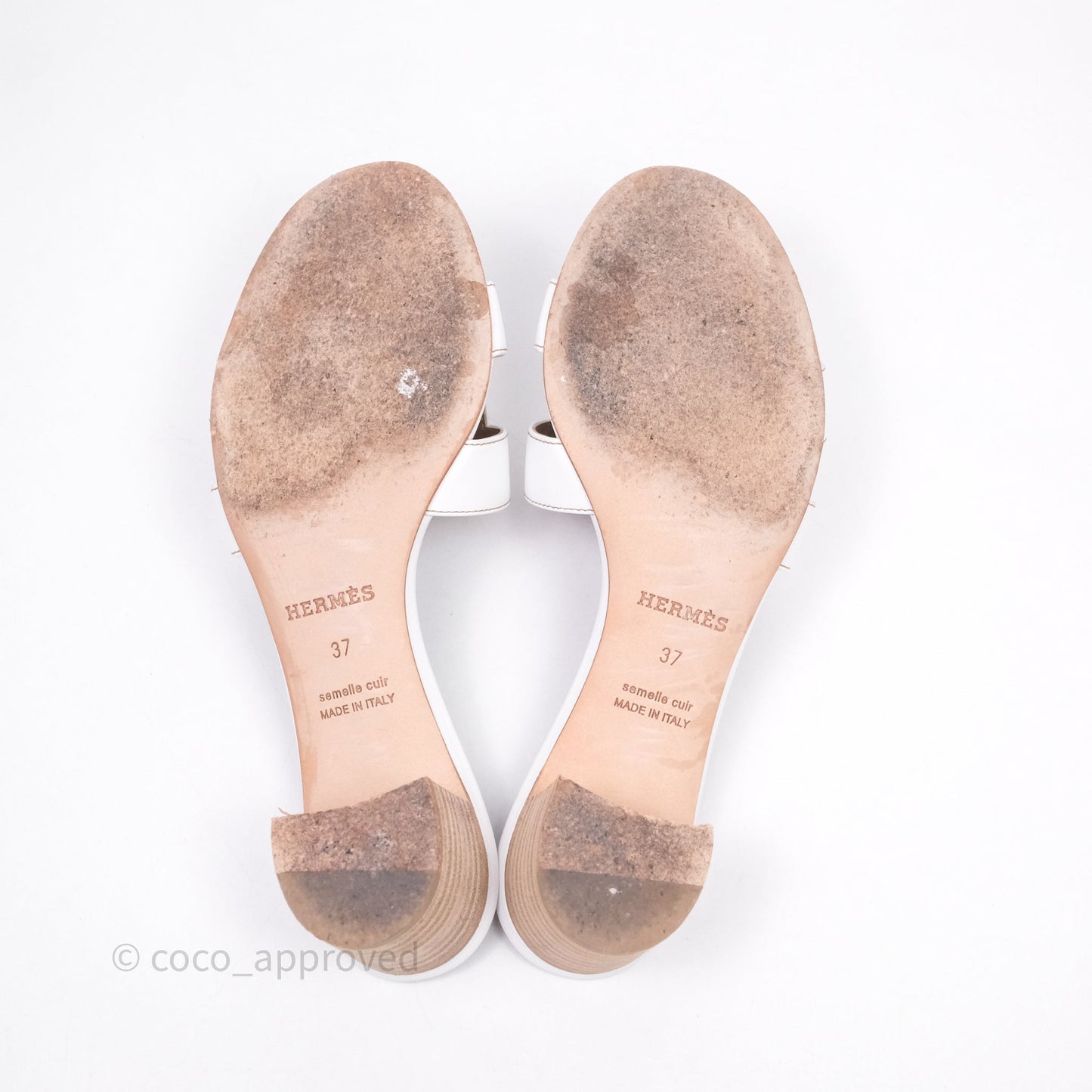 Hermes Oasis Sandal in White Size 37
