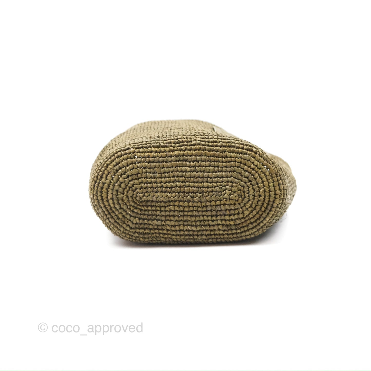 Loewe Mini Slit Bag in Raffia / Calfskin Natural Olive
